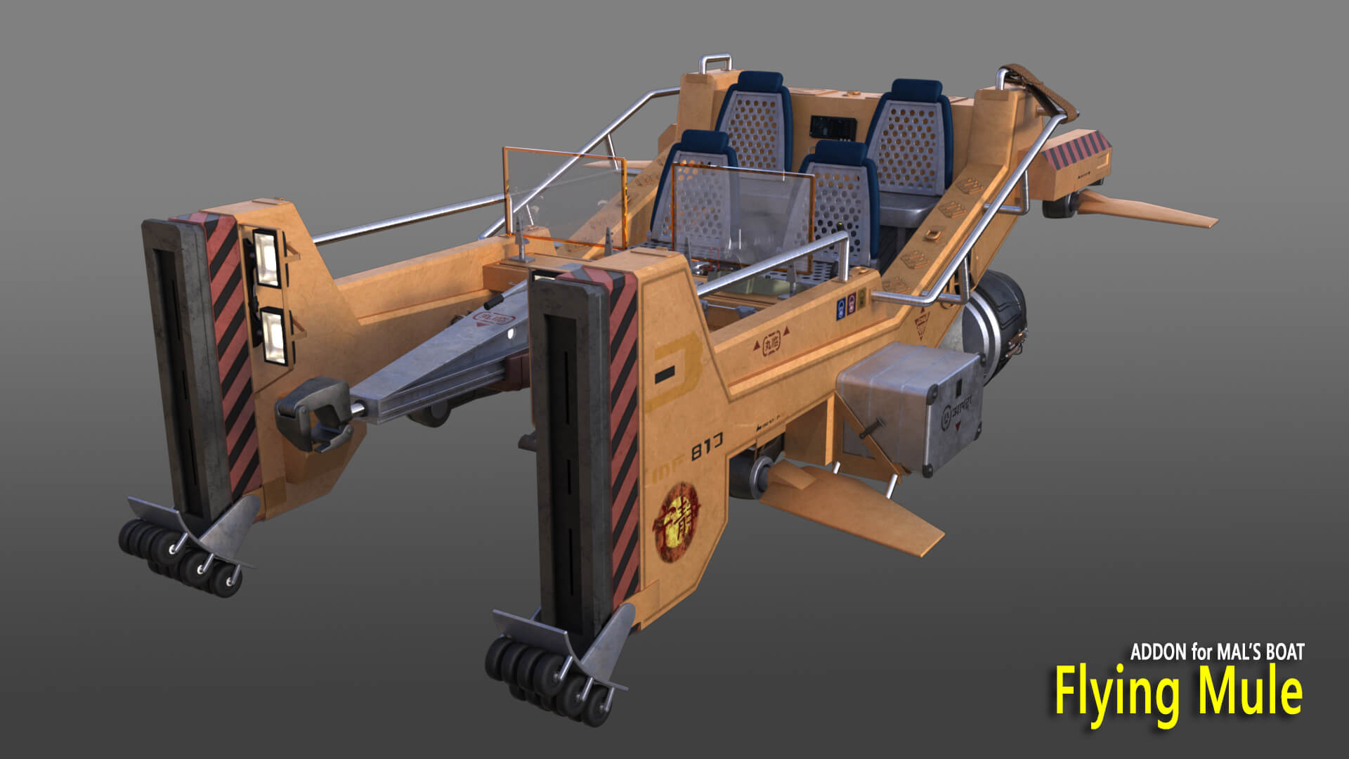Mals Boat Flying Mule Daz Content