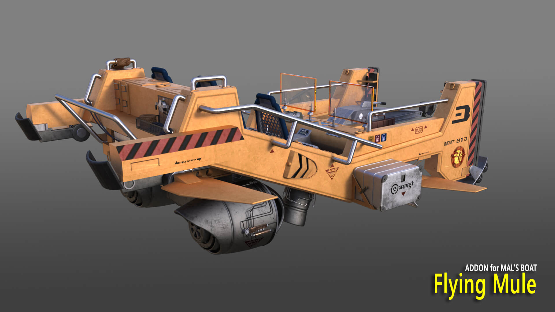 Mals Boat Flying Mule Daz Content