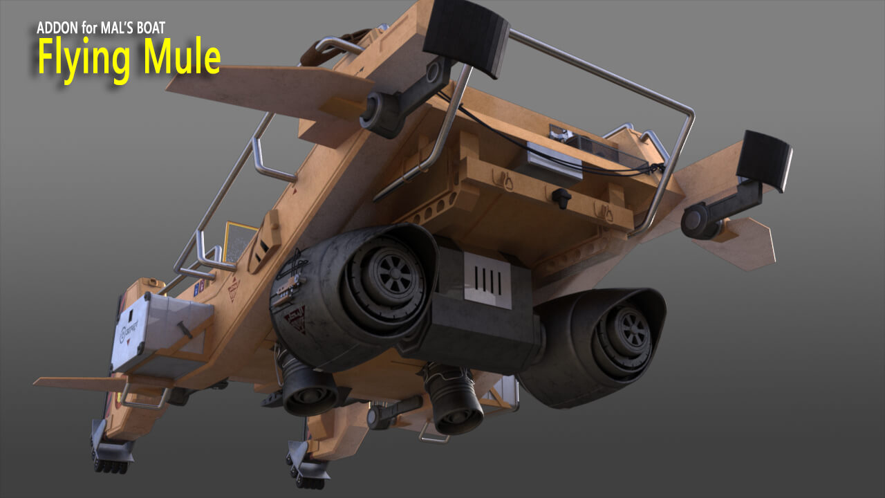 Mals Boat Flying Mule Daz Content