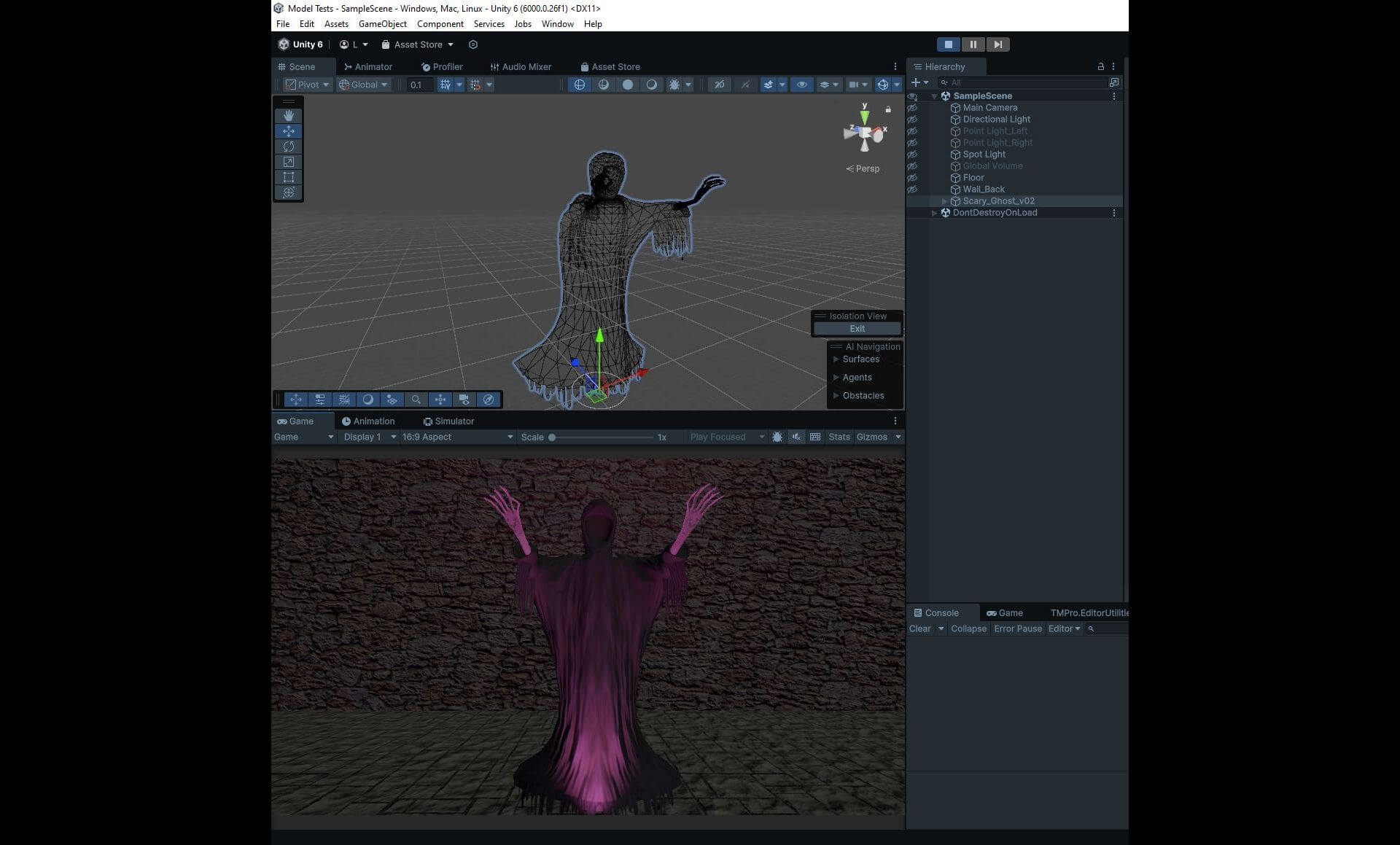 Scary Ghost - Animated Game Asset 3D Model