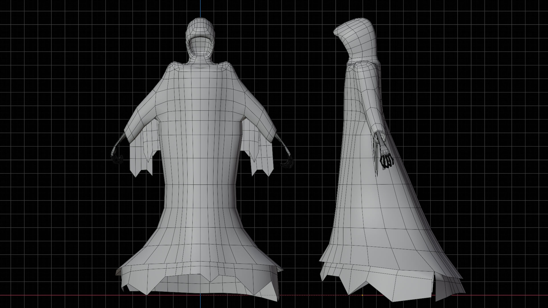 Scary Ghost - Animated Game Asset 3D Model