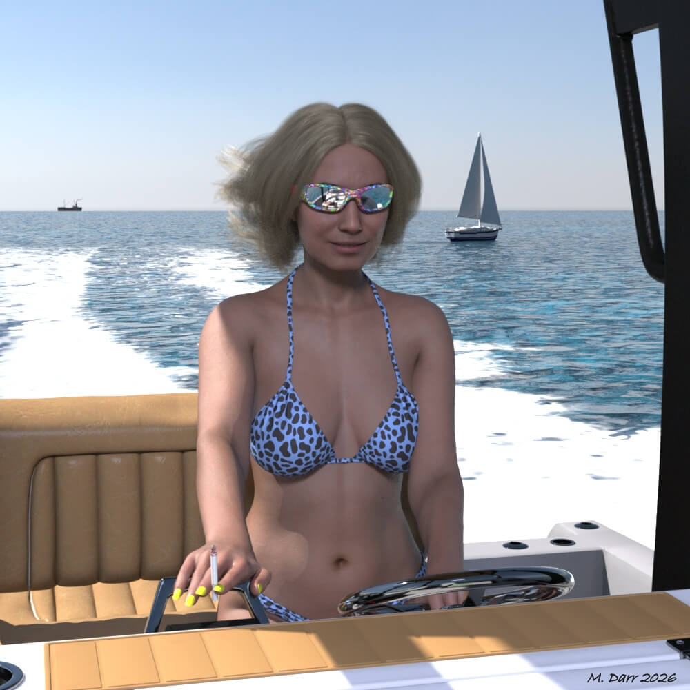 On the Water 3D Render, Digital Artwork by LordMarkova