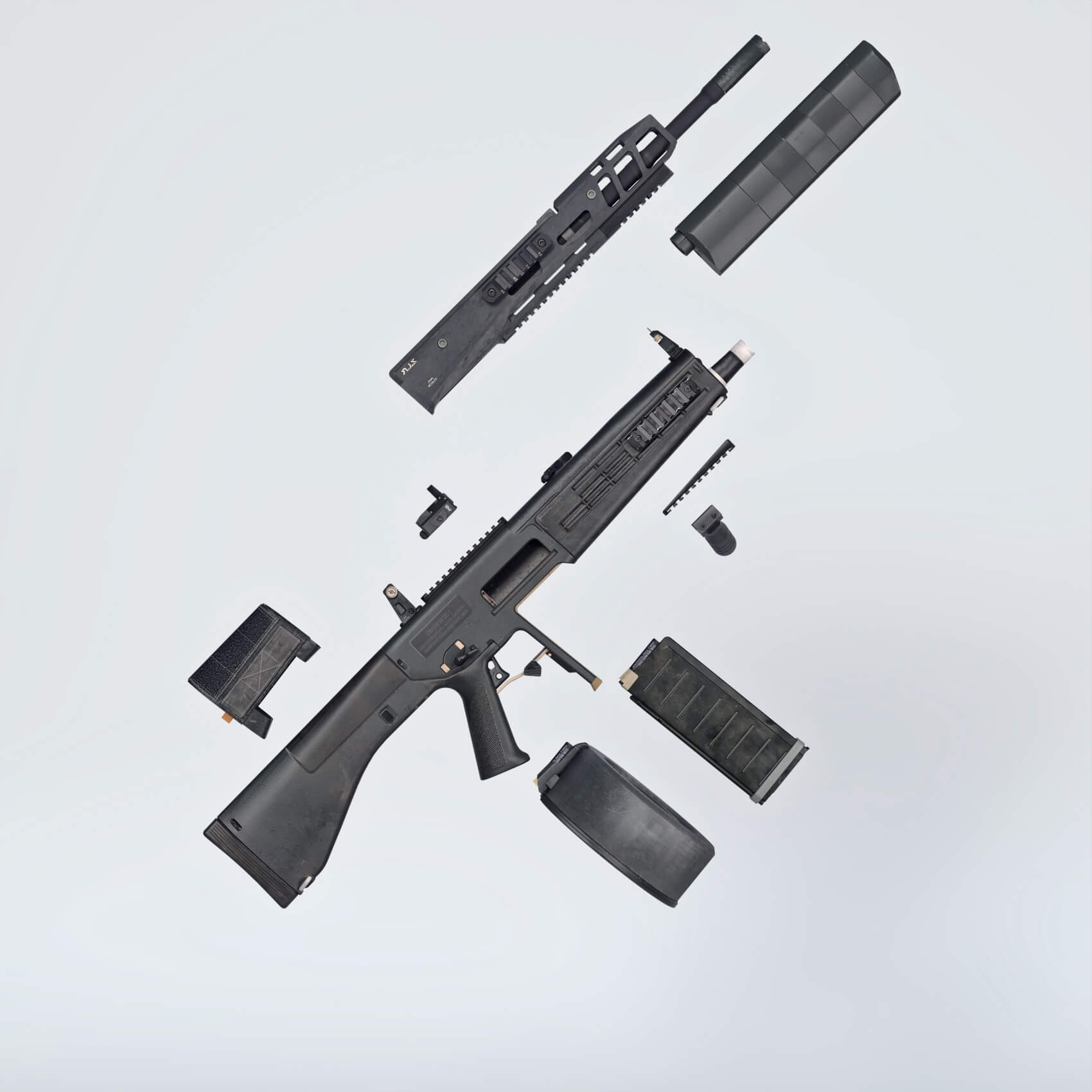AA12 JaK Shotgun WZ for G8F and G9 Daz Content