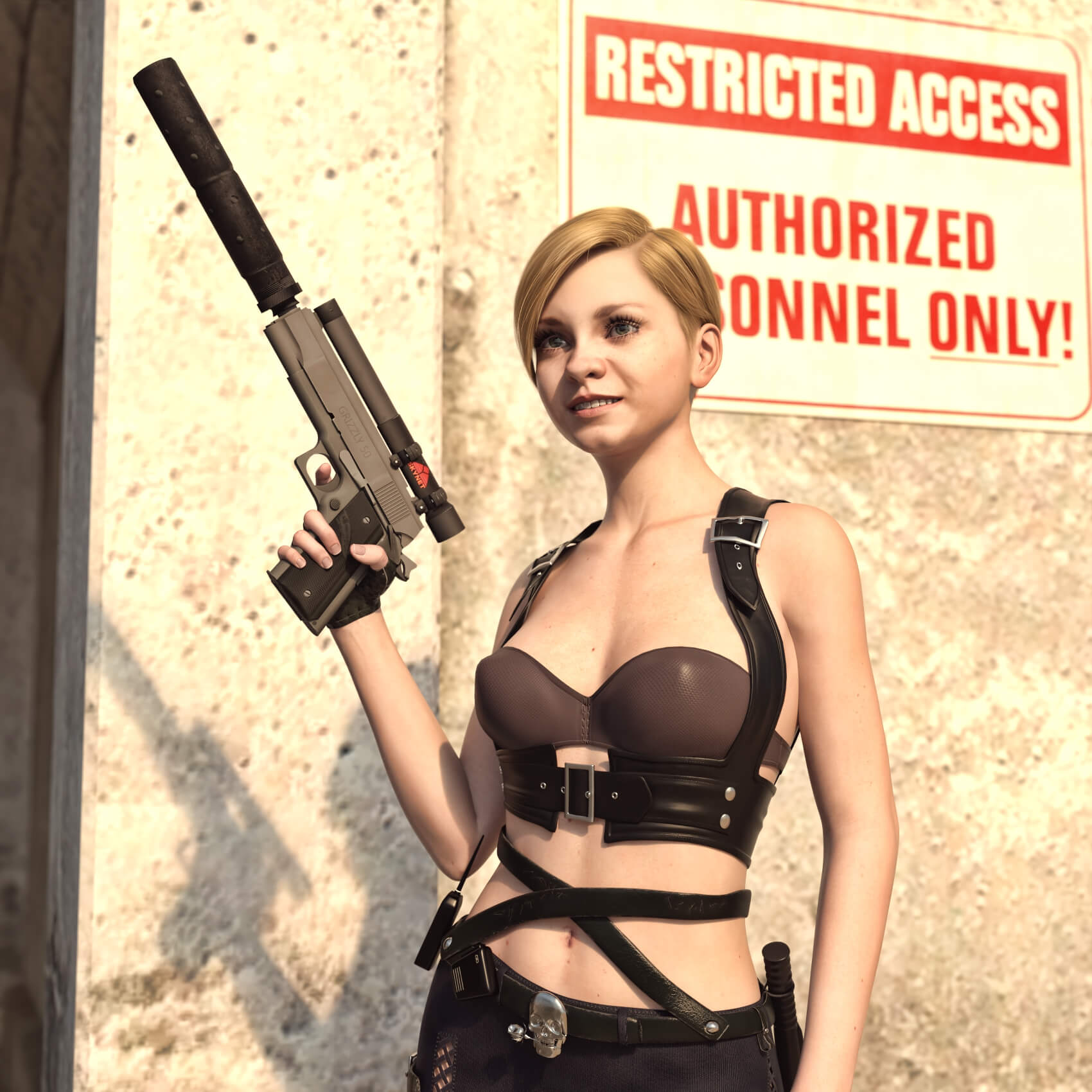 Grizzly Mk5 Pistol RoN for G8F and G9 Daz Content
