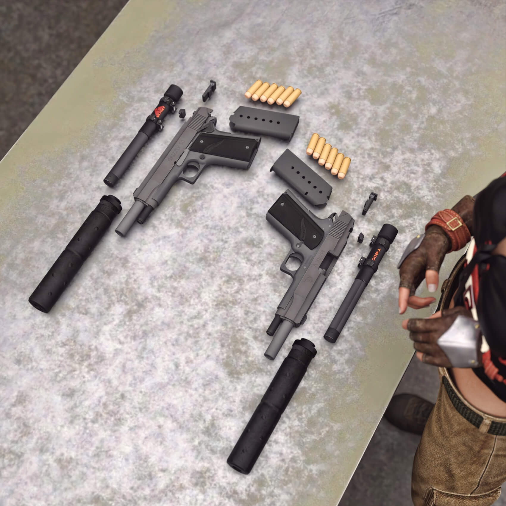 Grizzly Mk5 Pistol RoN for G8F and G9 Daz Content