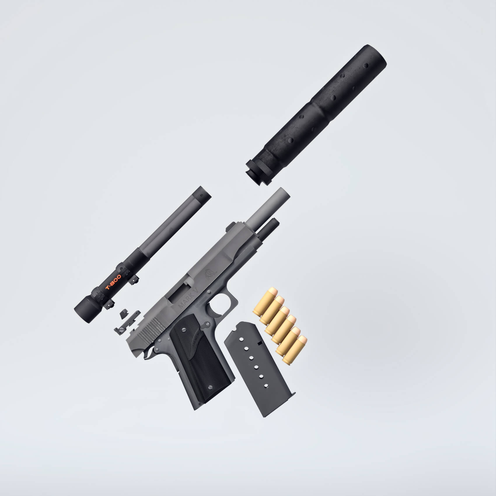 Grizzly Mk5 Pistol RoN for G8F and G9 Daz Content