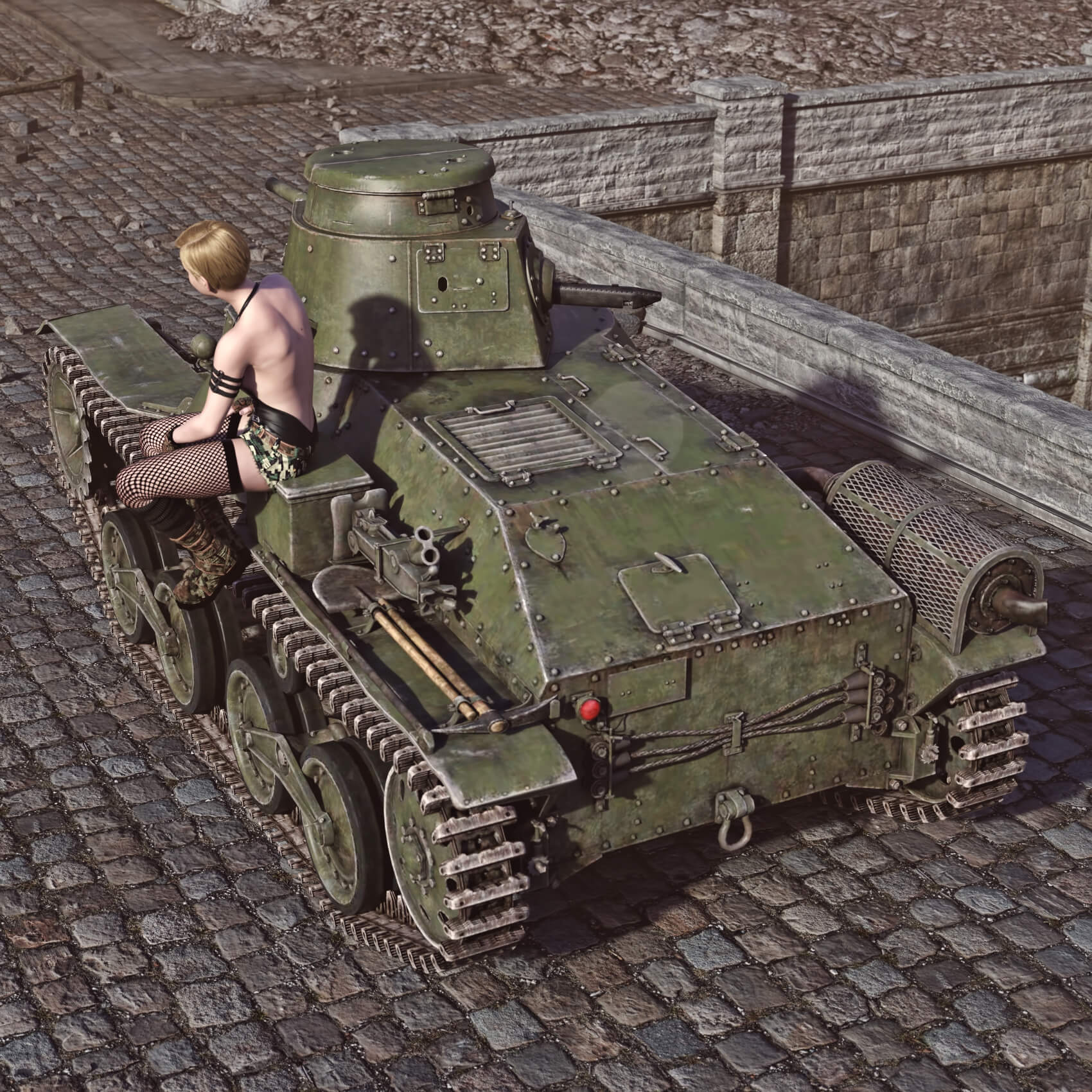 Ha-Go Type 95 Tank WT for DAZ3D Daz Content
