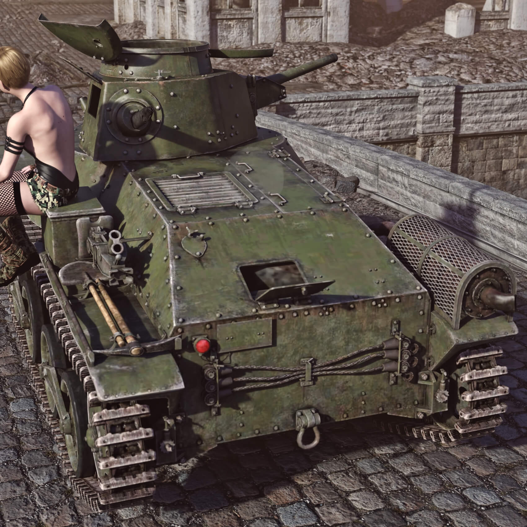 Ha-Go Type 95 Tank WT for DAZ3D Daz Content