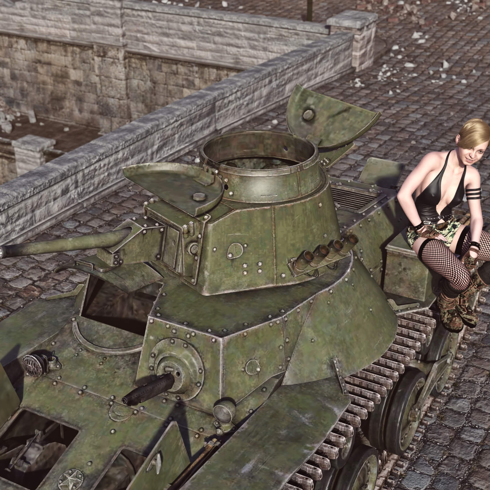 Ha-Go Type 95 Tank WT for DAZ3D Daz Content