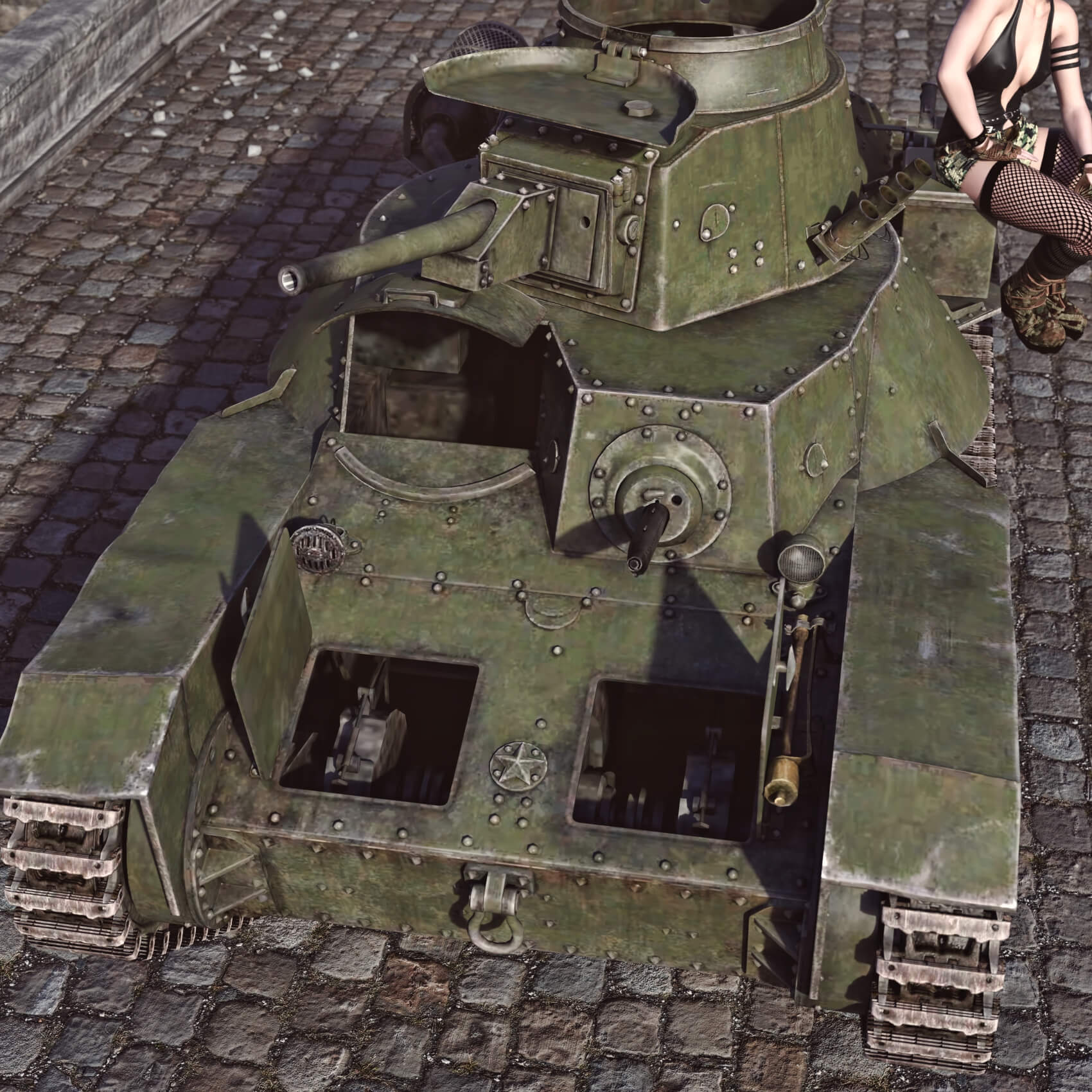 Ha-Go Type 95 Tank WT for DAZ3D Daz Content
