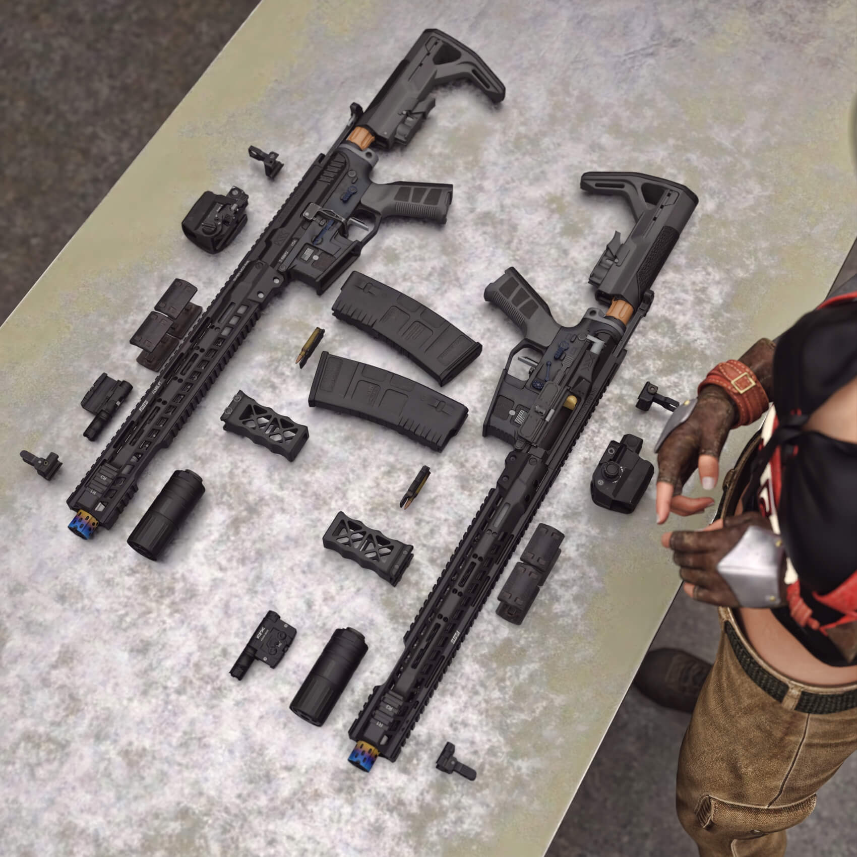 M4 Precision ZT WZ2 for G8F and G9 Daz Content