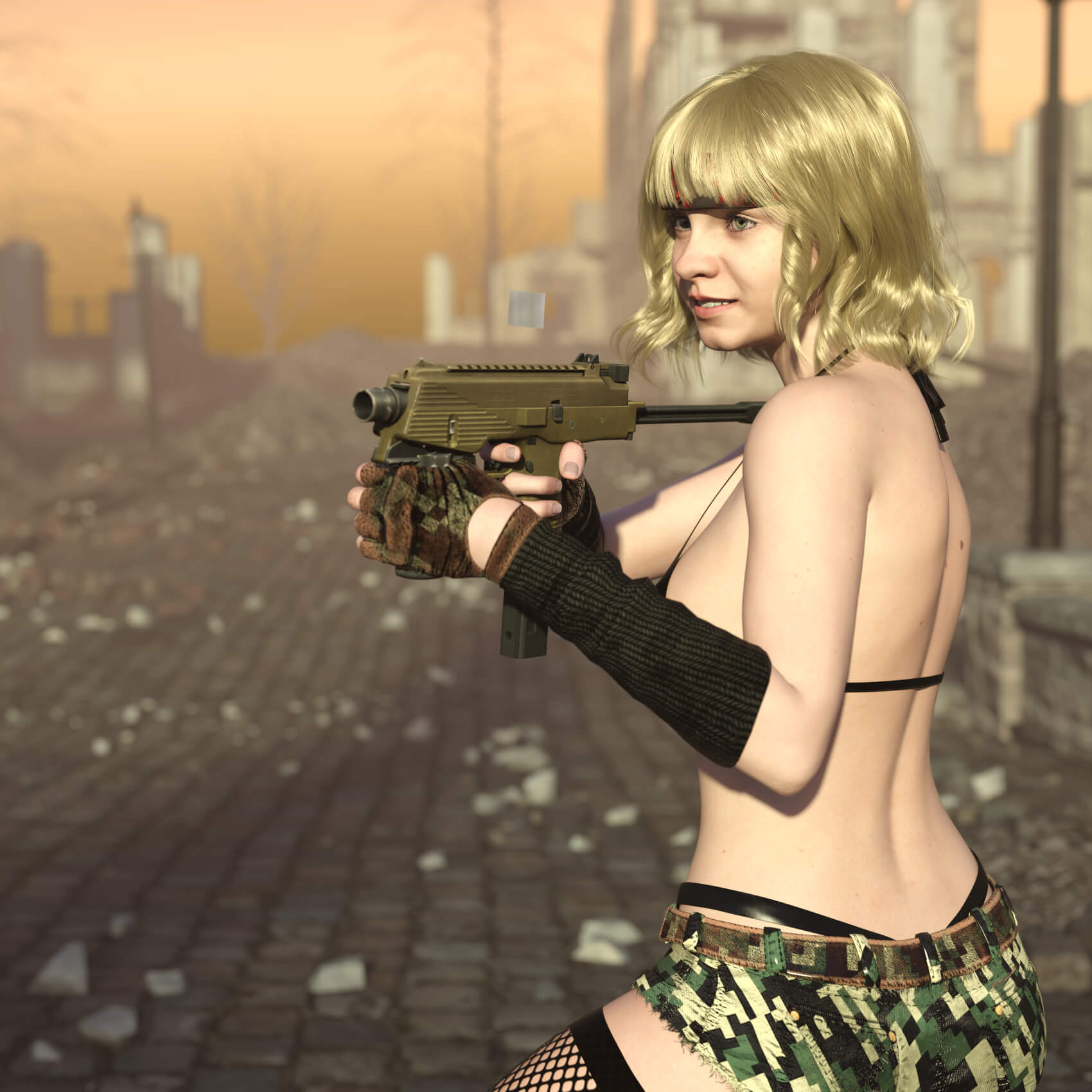 MP9 SMG V2 TK for G8F and G9 Daz Content