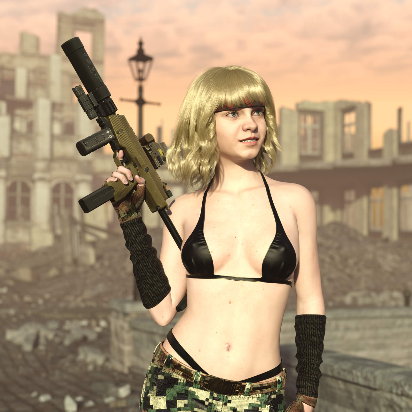 MP9 SMG V2 TK for G8F and G9 Daz Content
