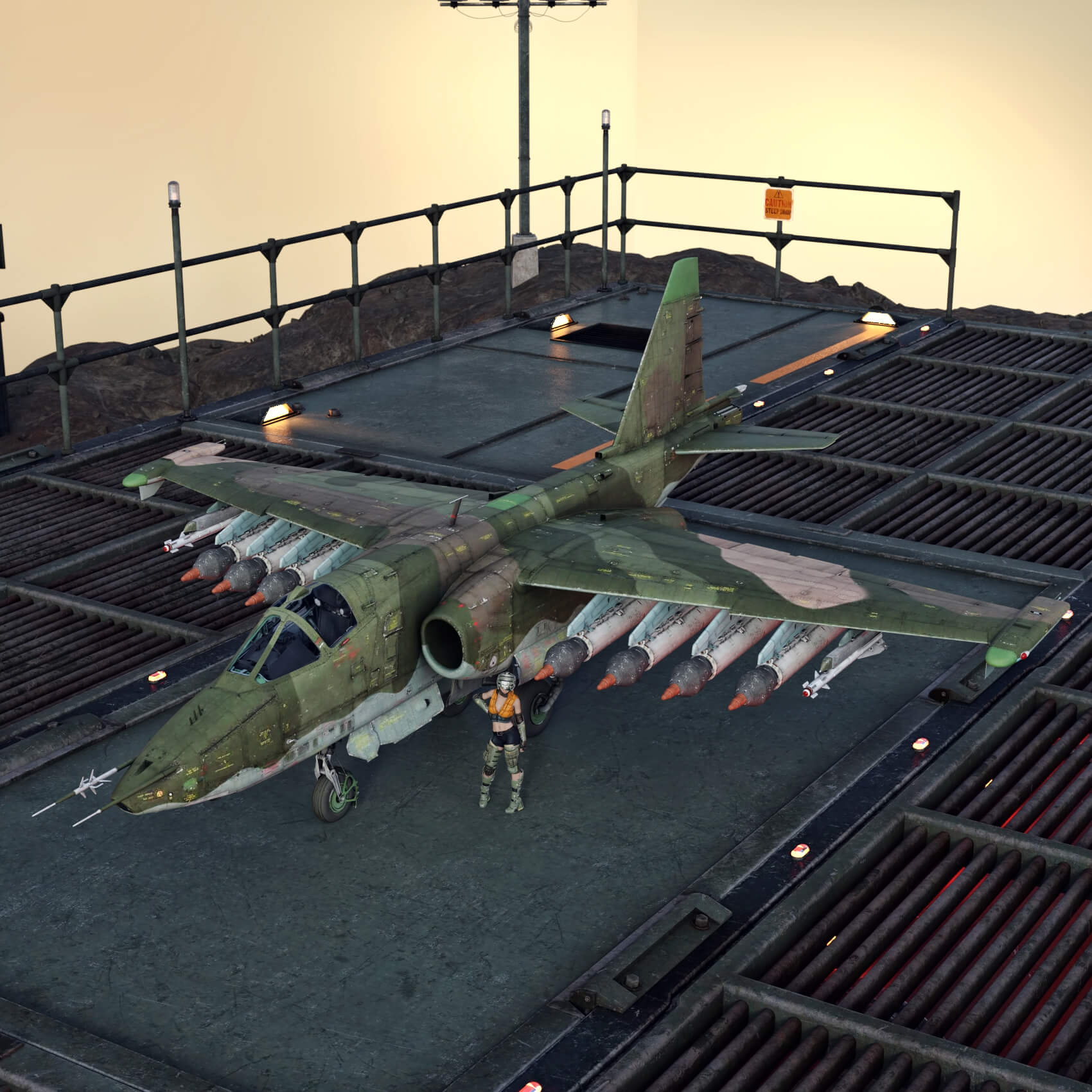 SU25K Frogfoot Plane wt for Daz3D Daz Content