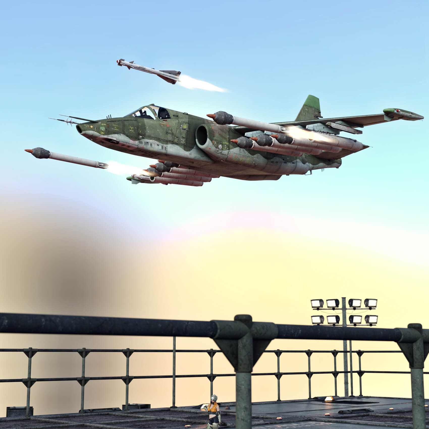 SU25K Frogfoot Plane wt for Daz3D Daz Content
