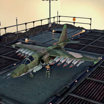 SU25K Frogfoot Plane wt for Daz3D