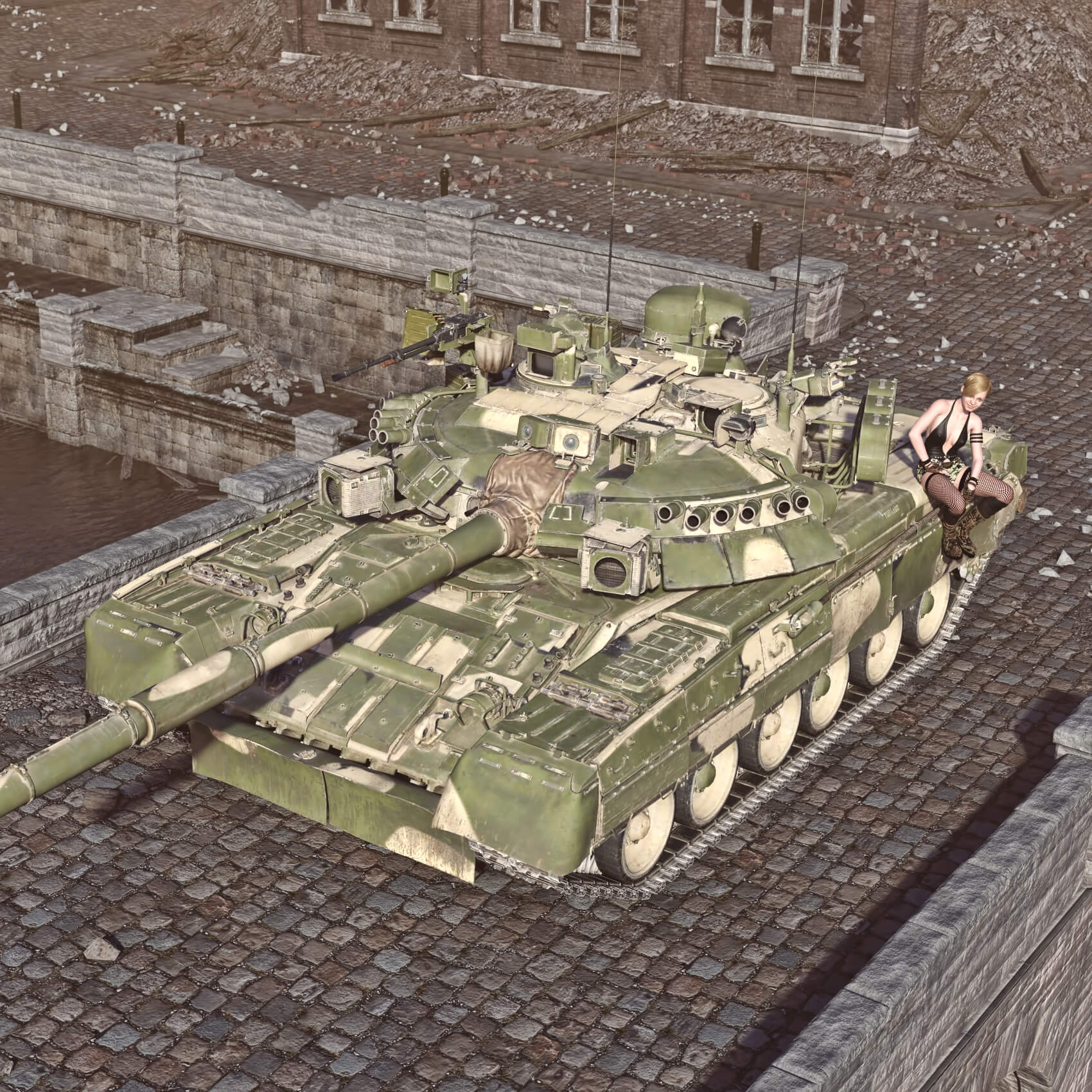 T80 UK Tank wt for Daz3D Daz Content