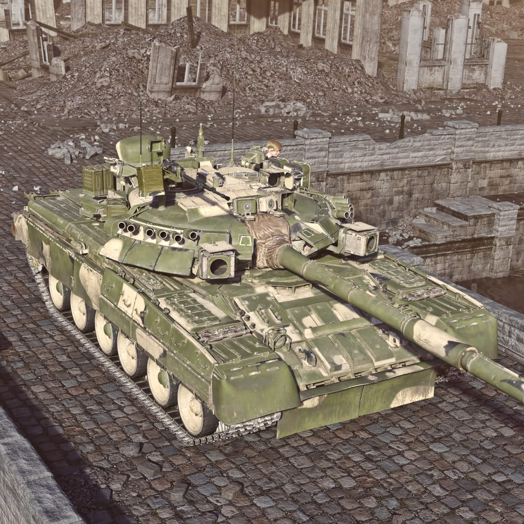 T80 UK Tank wt for Daz3D Daz Content
