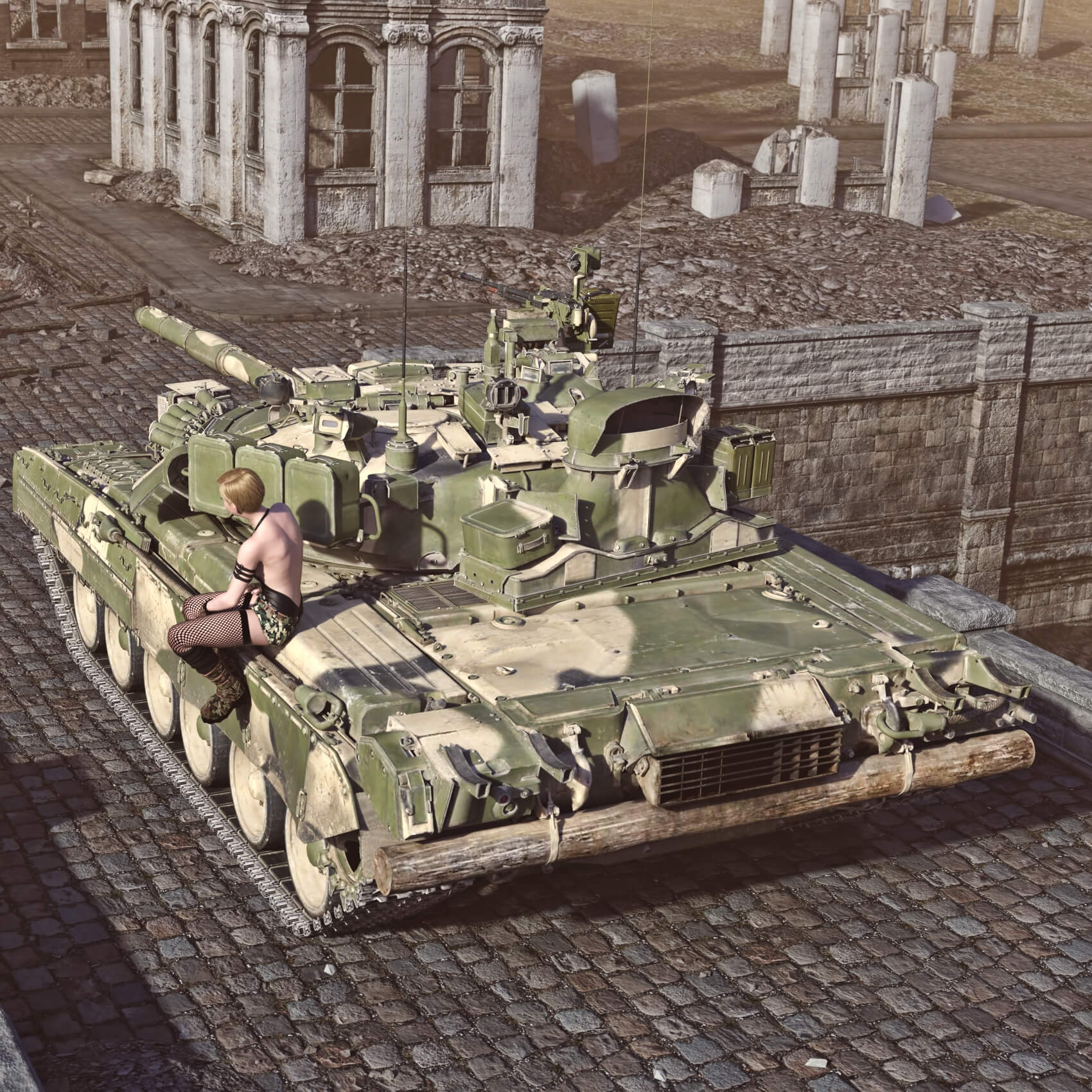 T80 UK Tank wt for Daz3D Daz Content