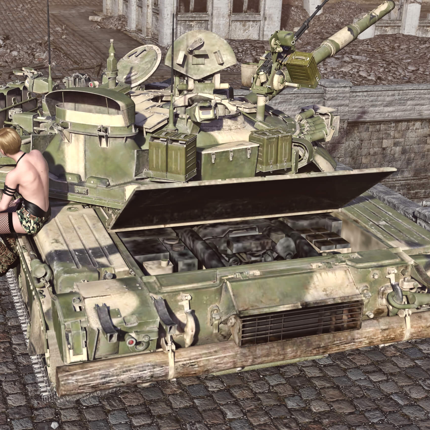 T80 UK Tank wt for Daz3D Daz Content