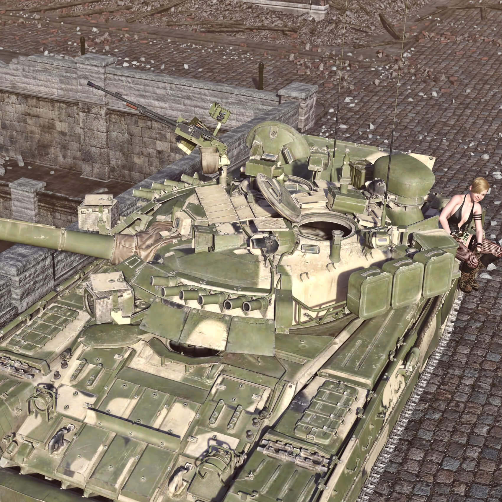 T80 UK Tank wt for Daz3D Daz Content