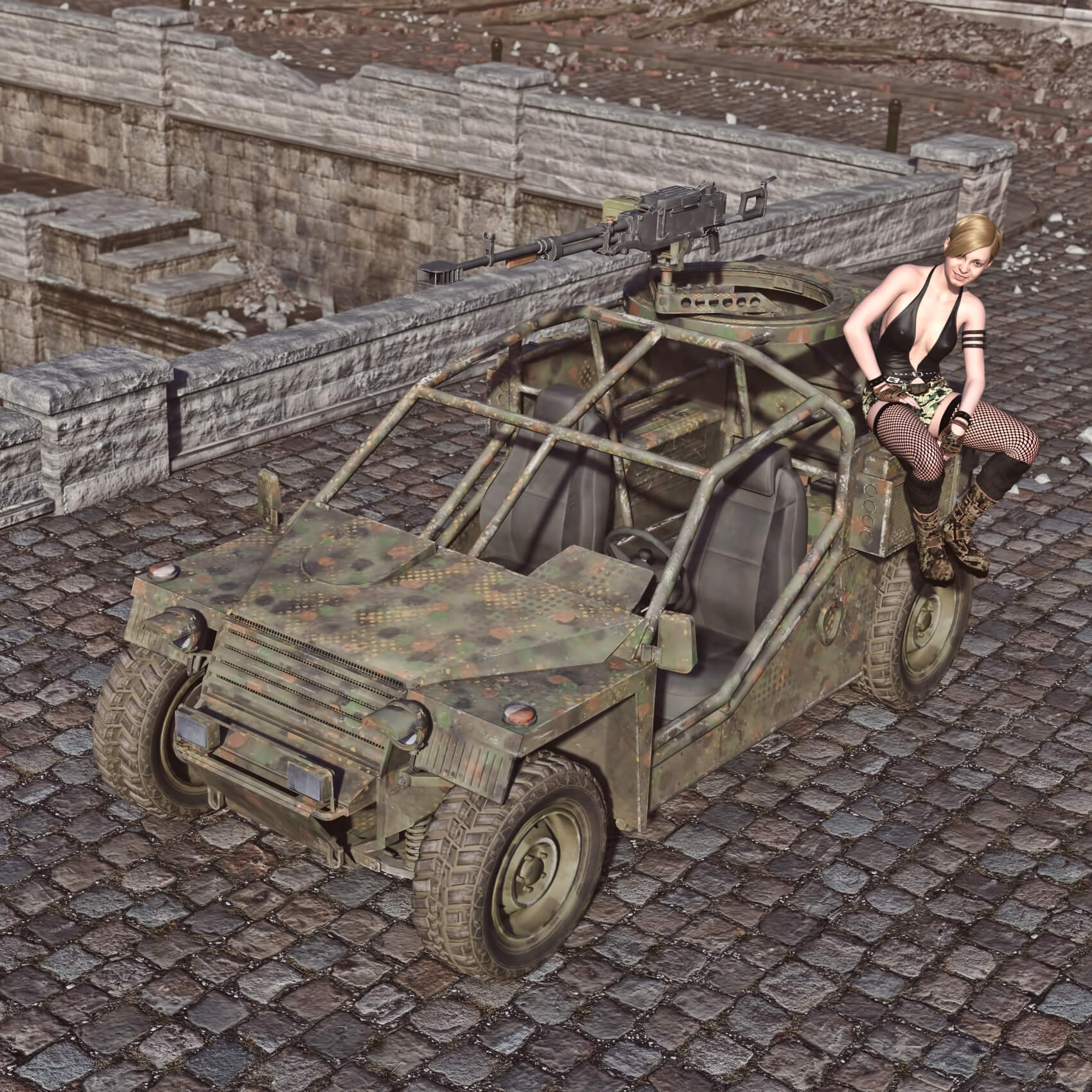 VDV Recon Buggy BF3 for DAZ3D Daz Content