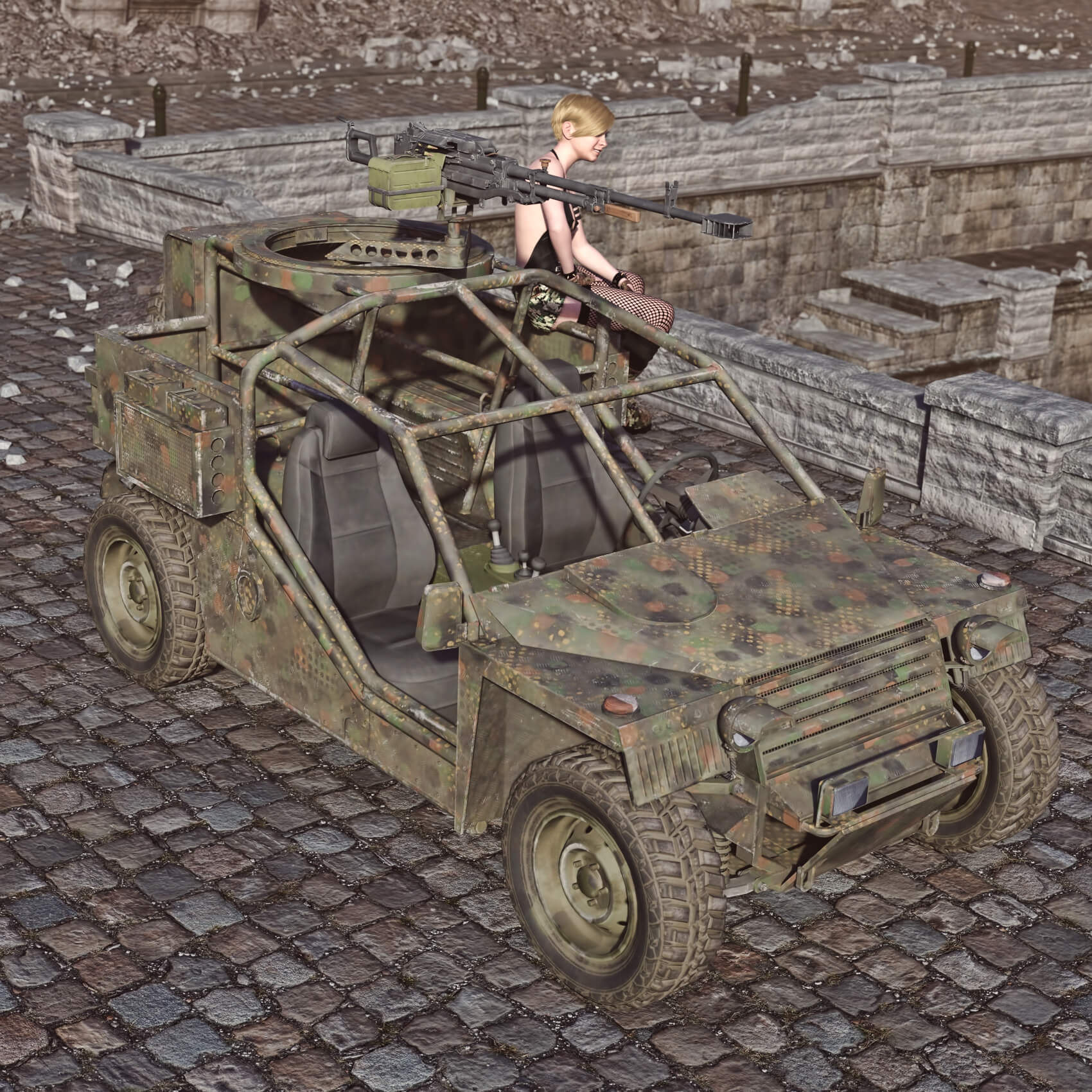 VDV Recon Buggy BF3 for DAZ3D Daz Content