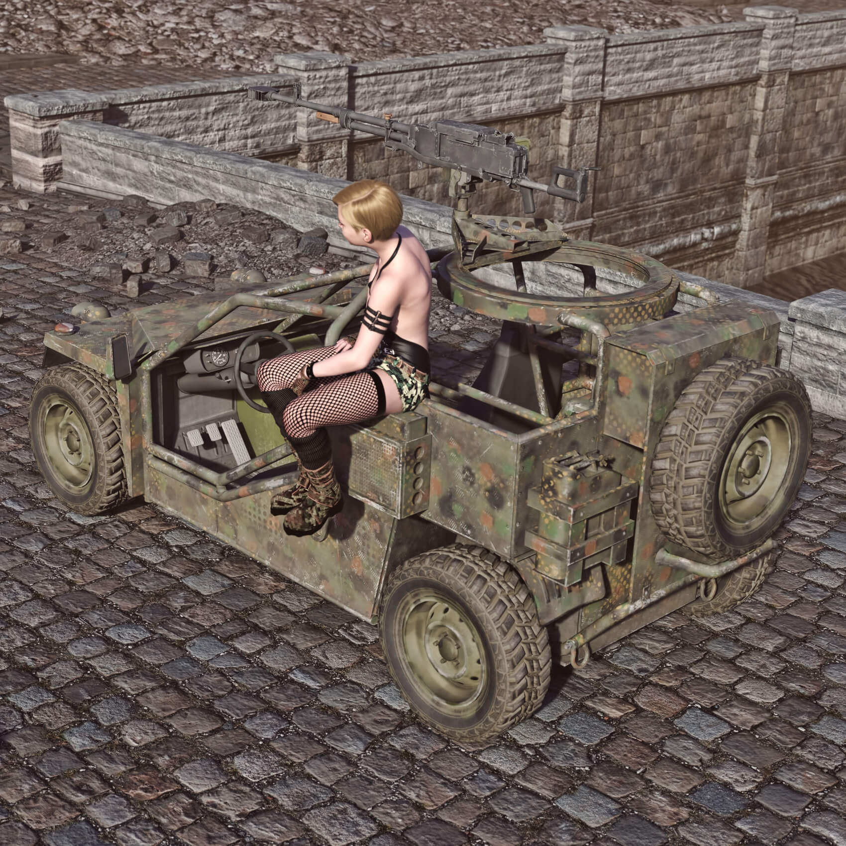 VDV Recon Buggy BF3 for DAZ3D Daz Content