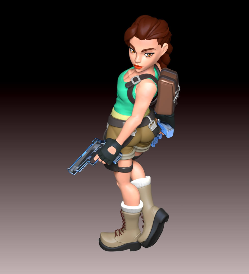 Lara Croft Fan Art 3D Model