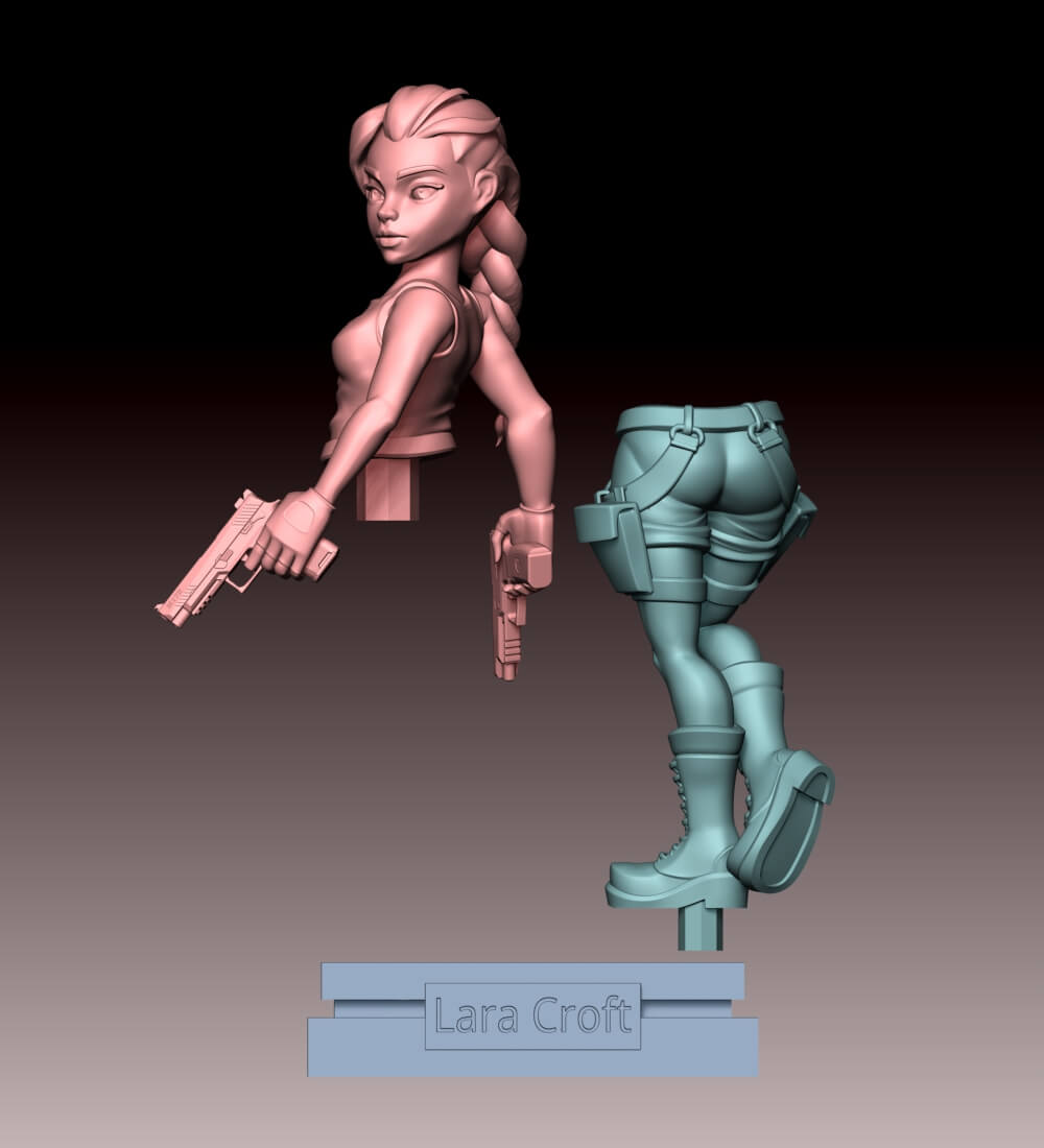 Lara Croft Fan Art 3D Model