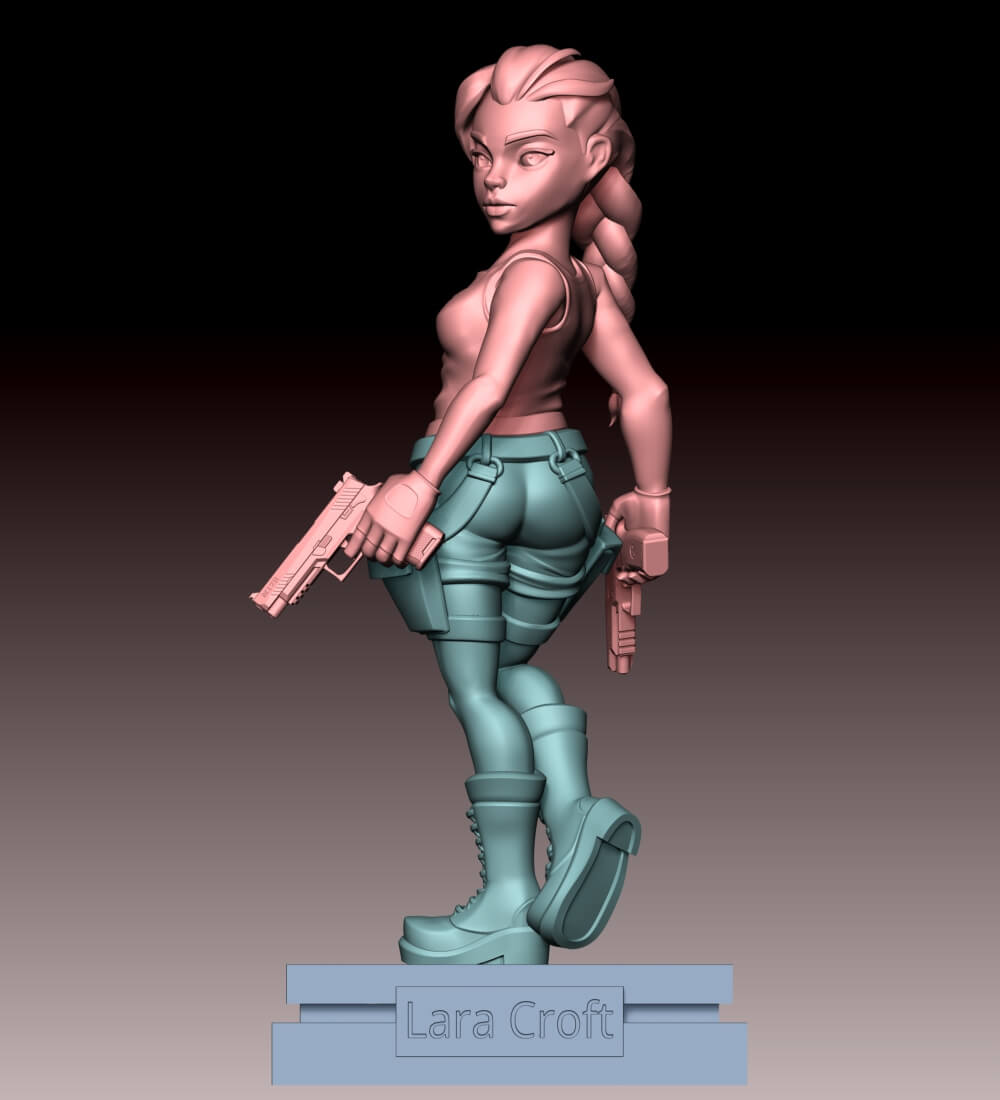 Lara Croft Fan Art 3D Model