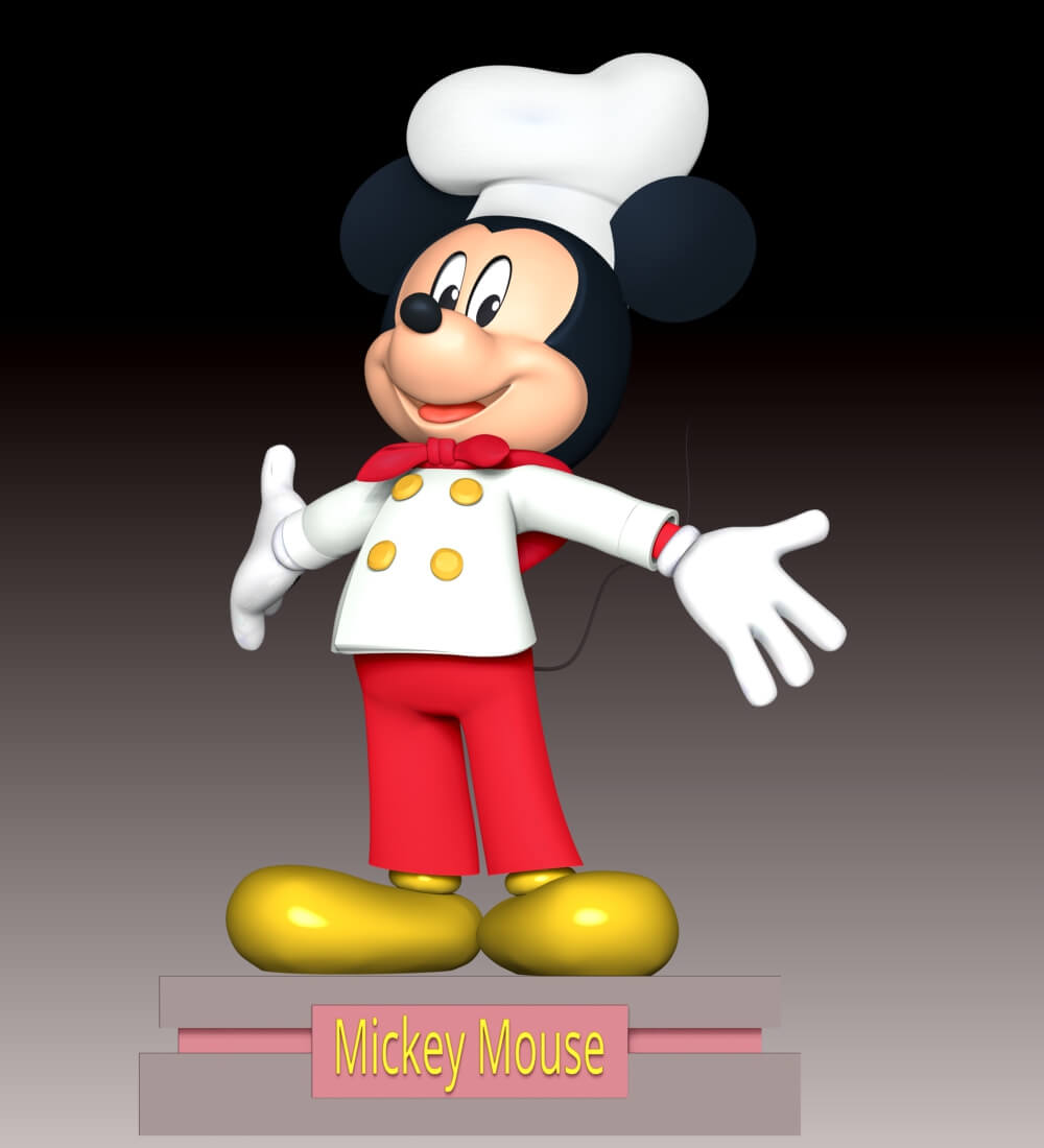 Mickey Mouse Fan Art 3D Model