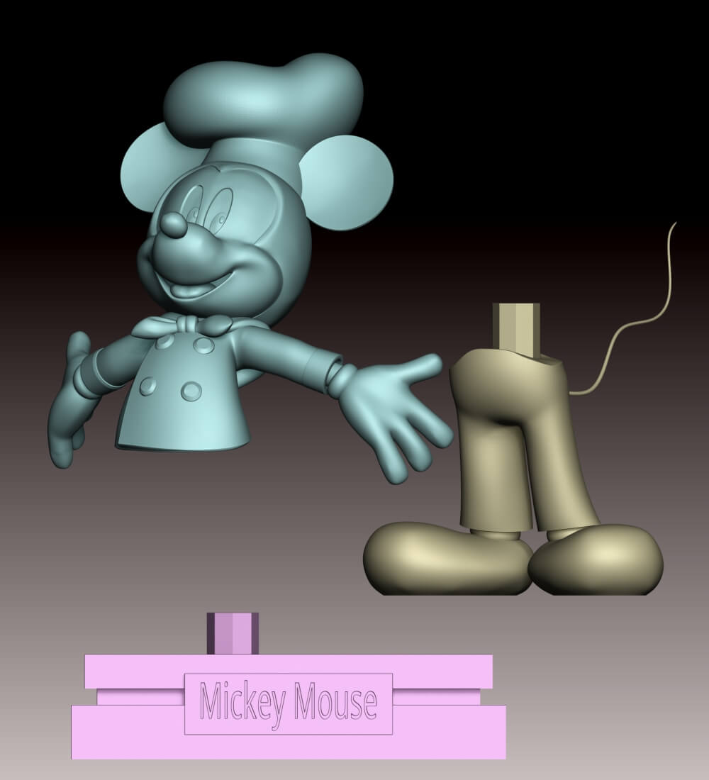 Mickey Mouse Fan Art 3D Model