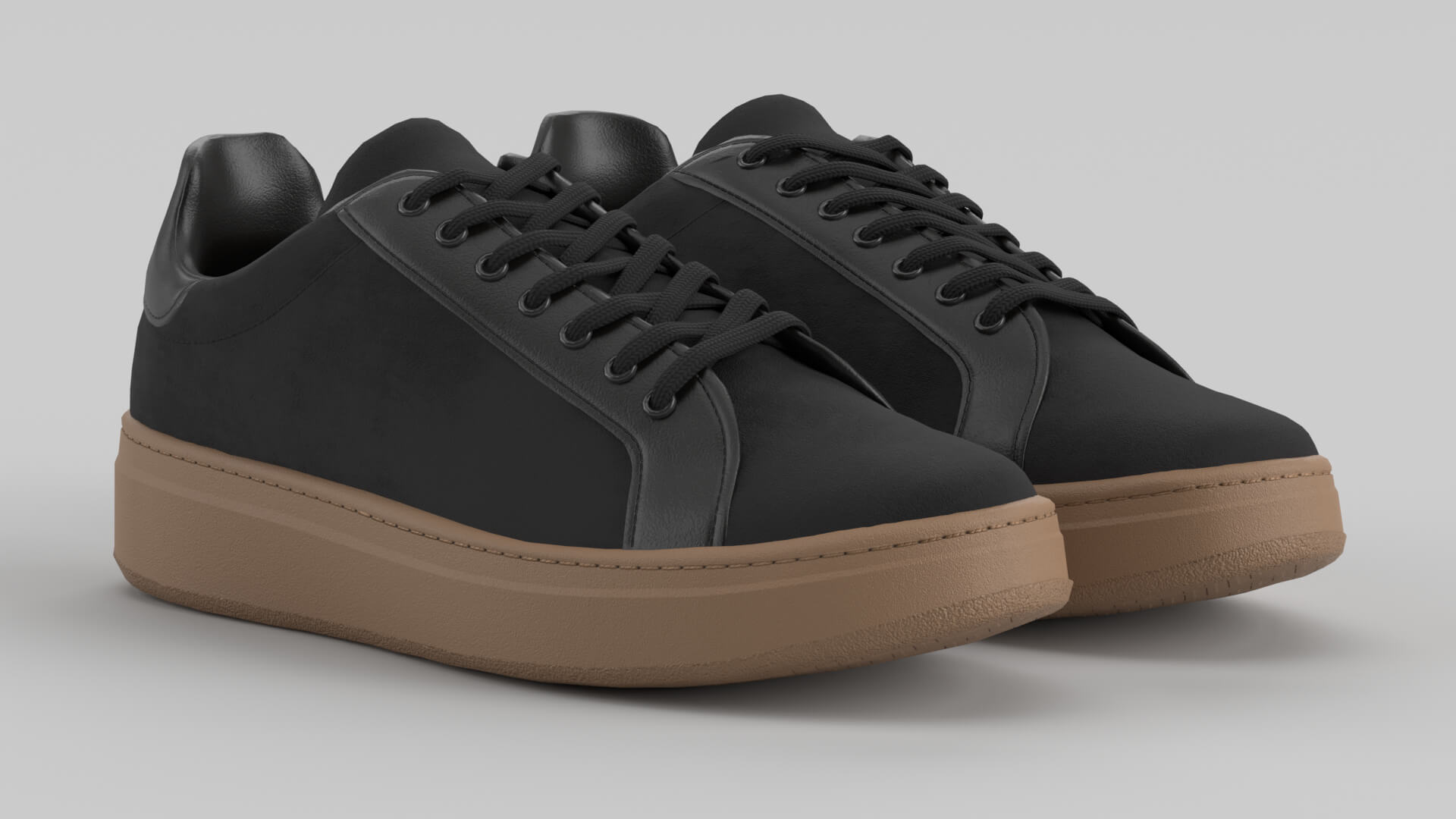 Archer Black Shoe Sneaker 3D Model