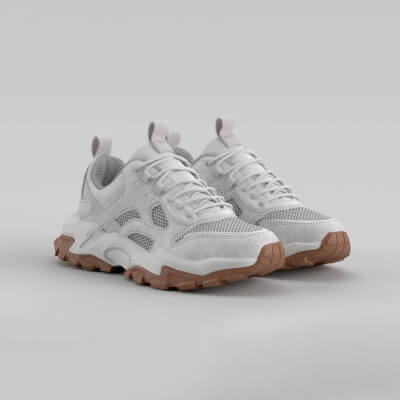 Chunky Grey Suede Shoe Sneaker