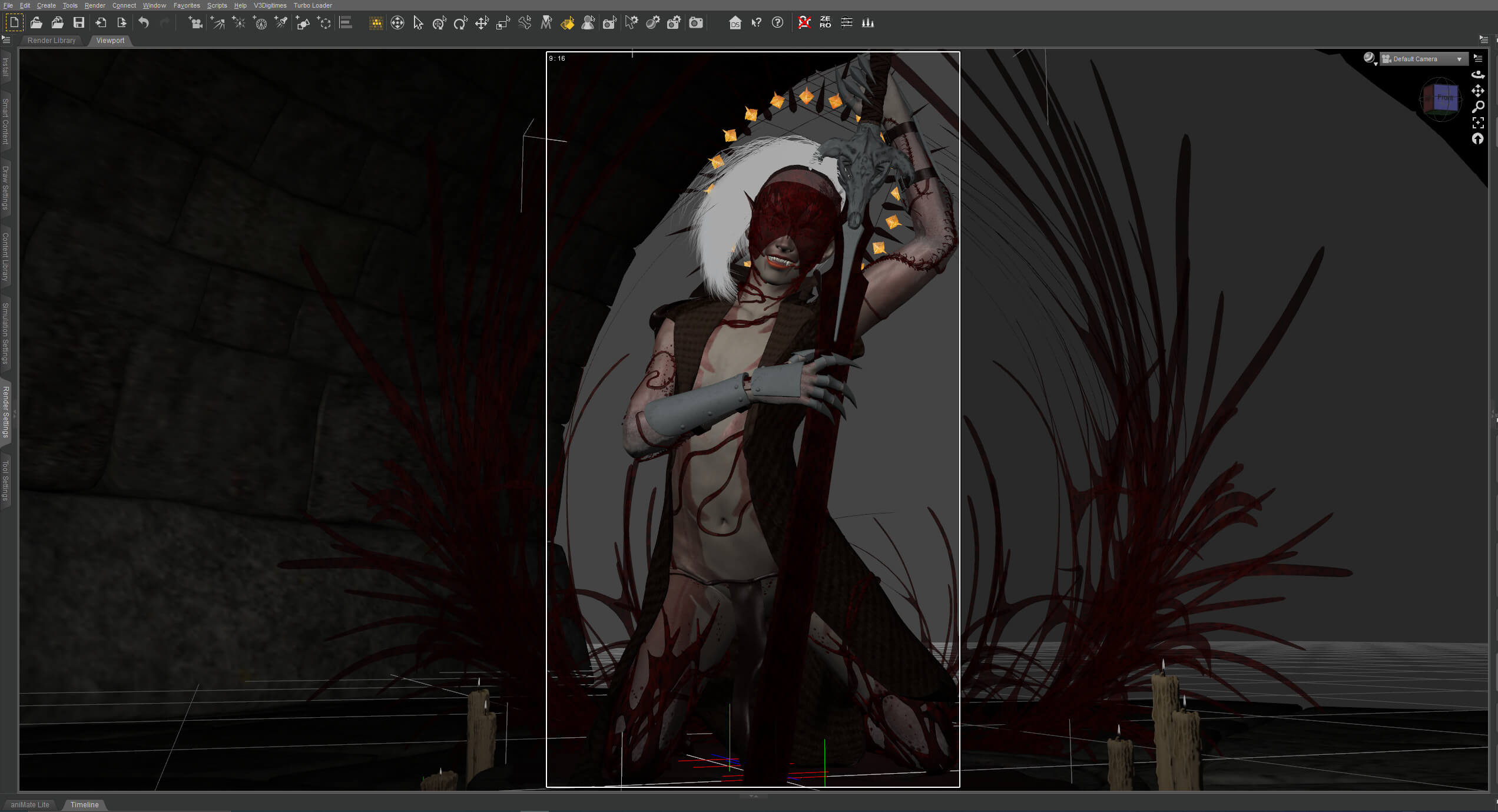 Vampiric Blade 3D Render, Digital Artwork by LukaszS