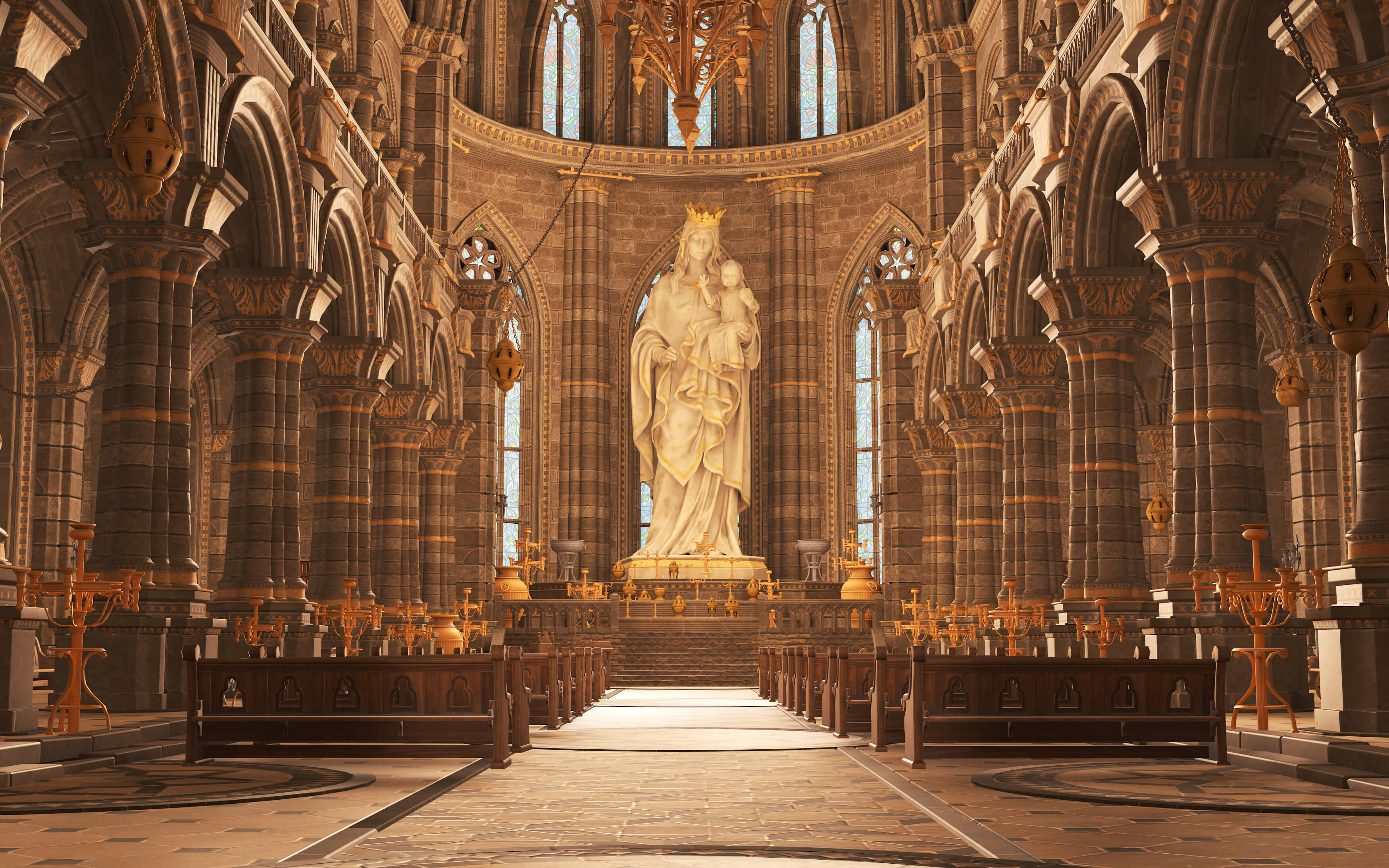 Church Interior 3D Model