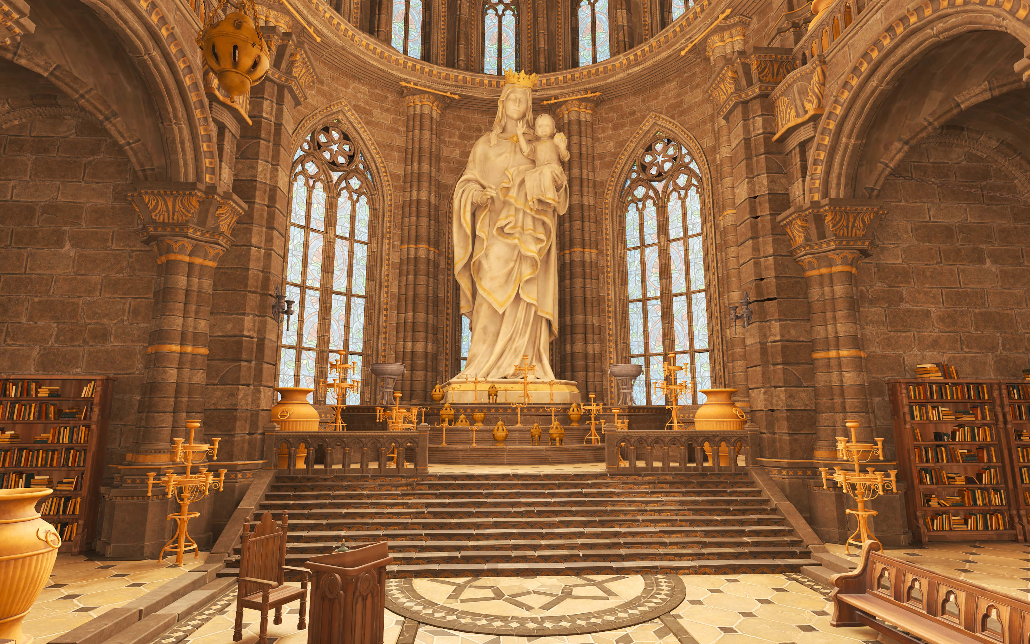 Church Interior 3D Model