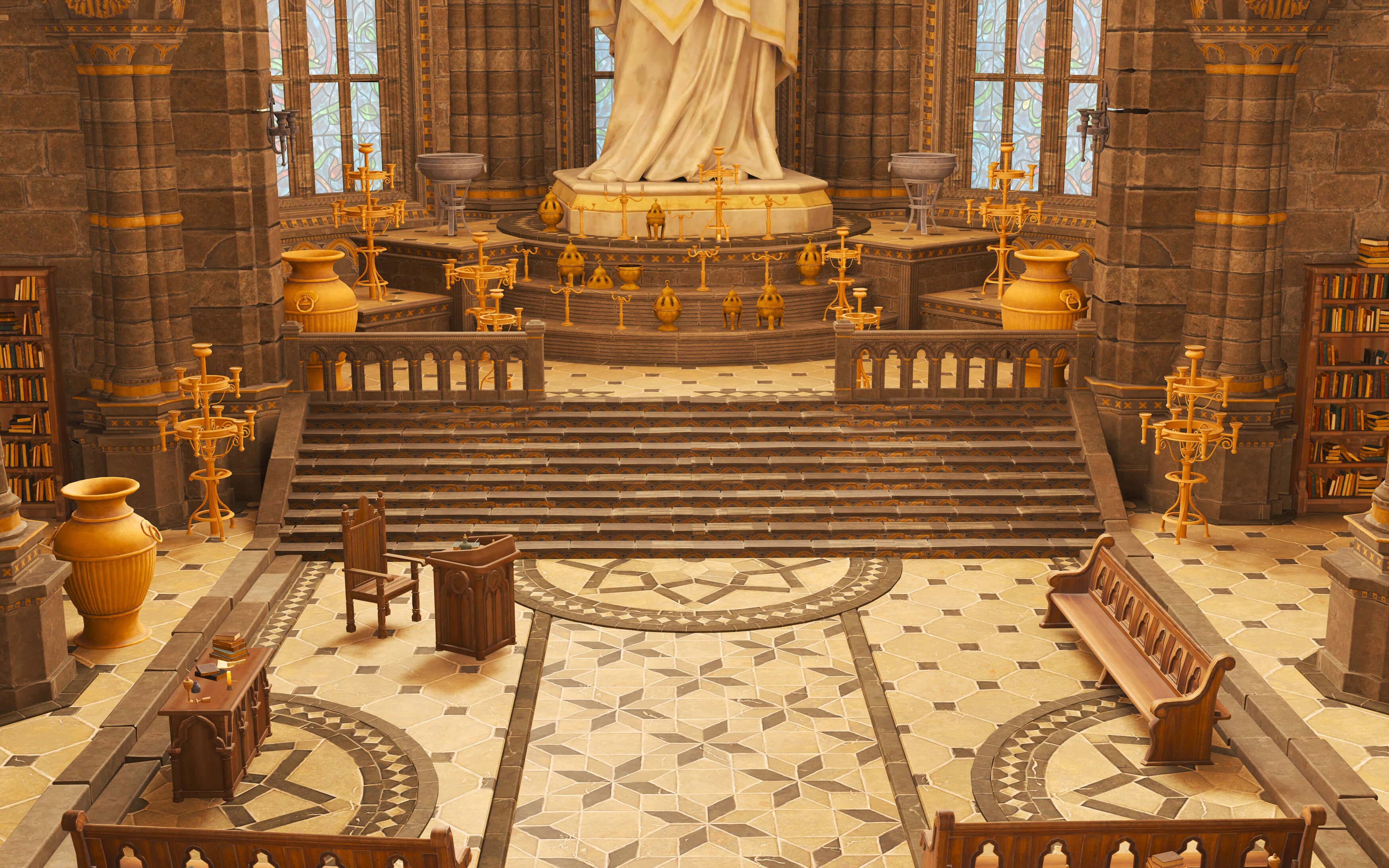 Church Interior 3D Model