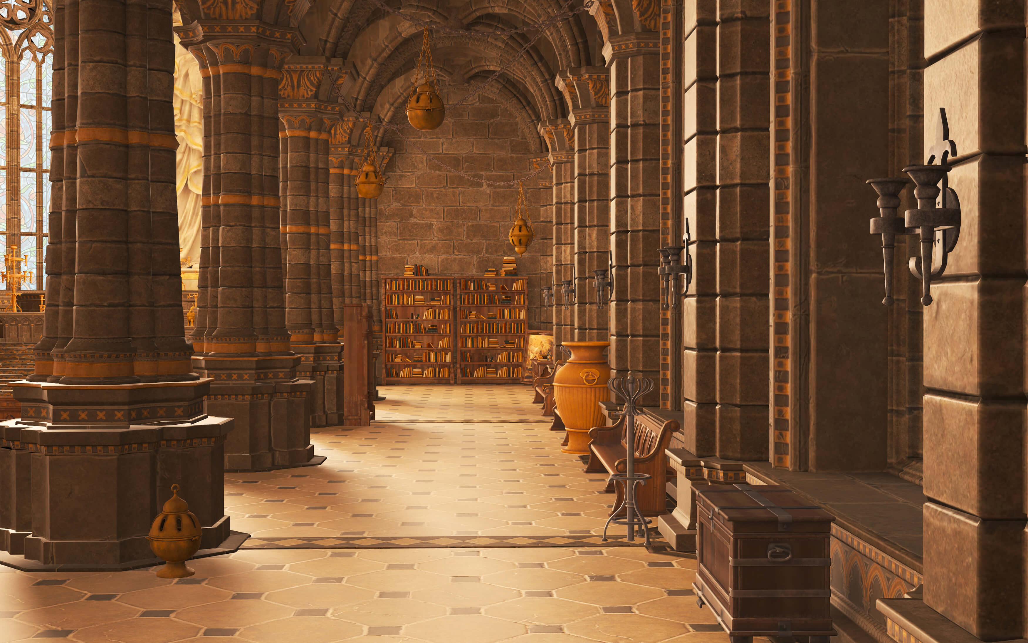 Church Interior 3D Model