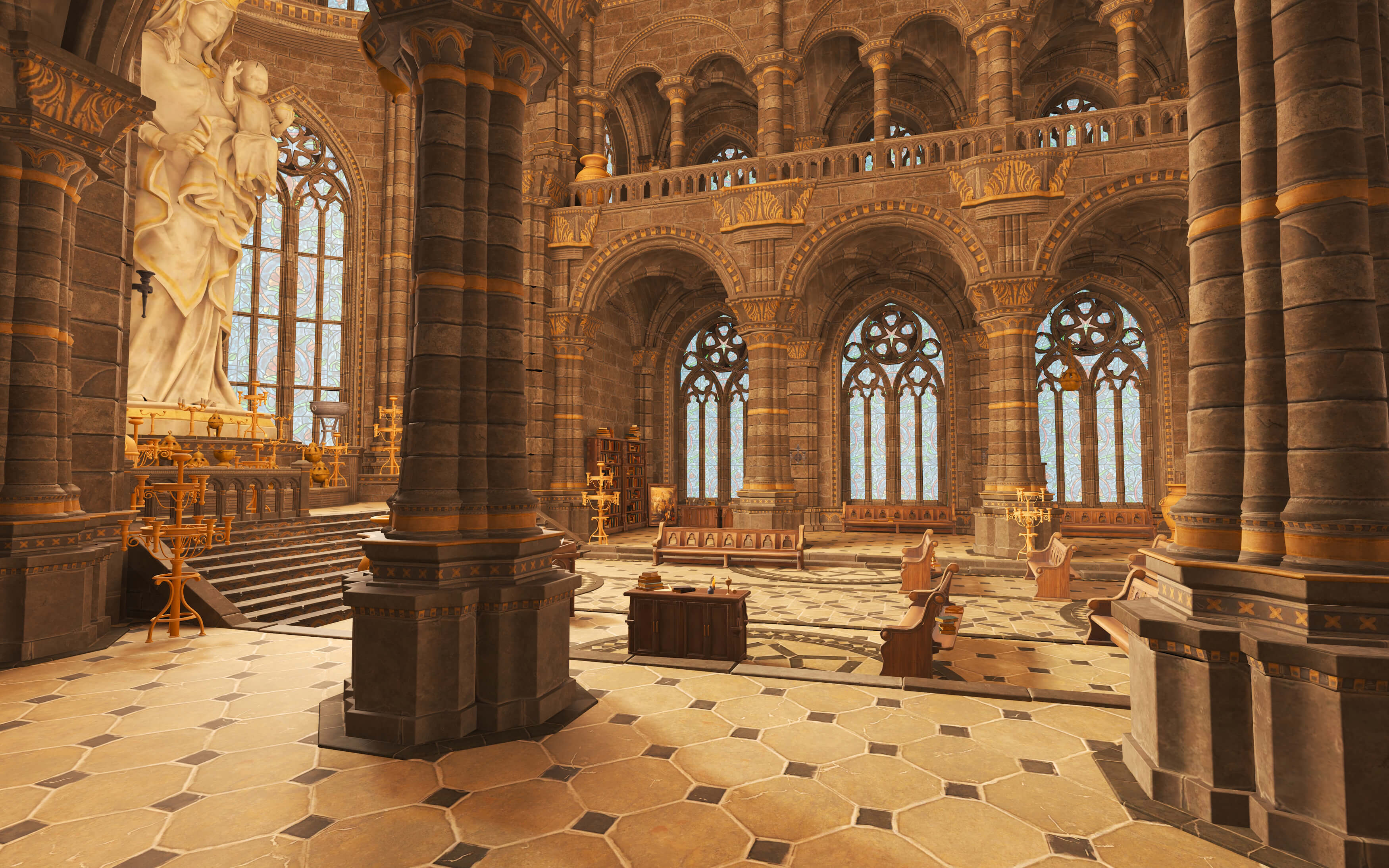 Church Interior 3D Model
