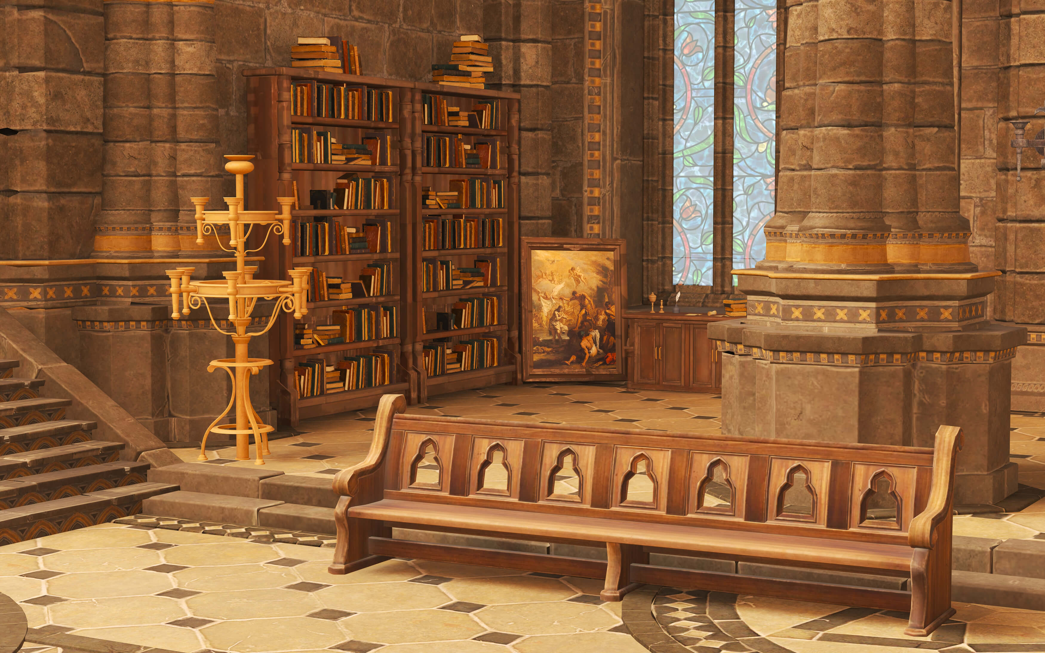 Church Interior 3D Model