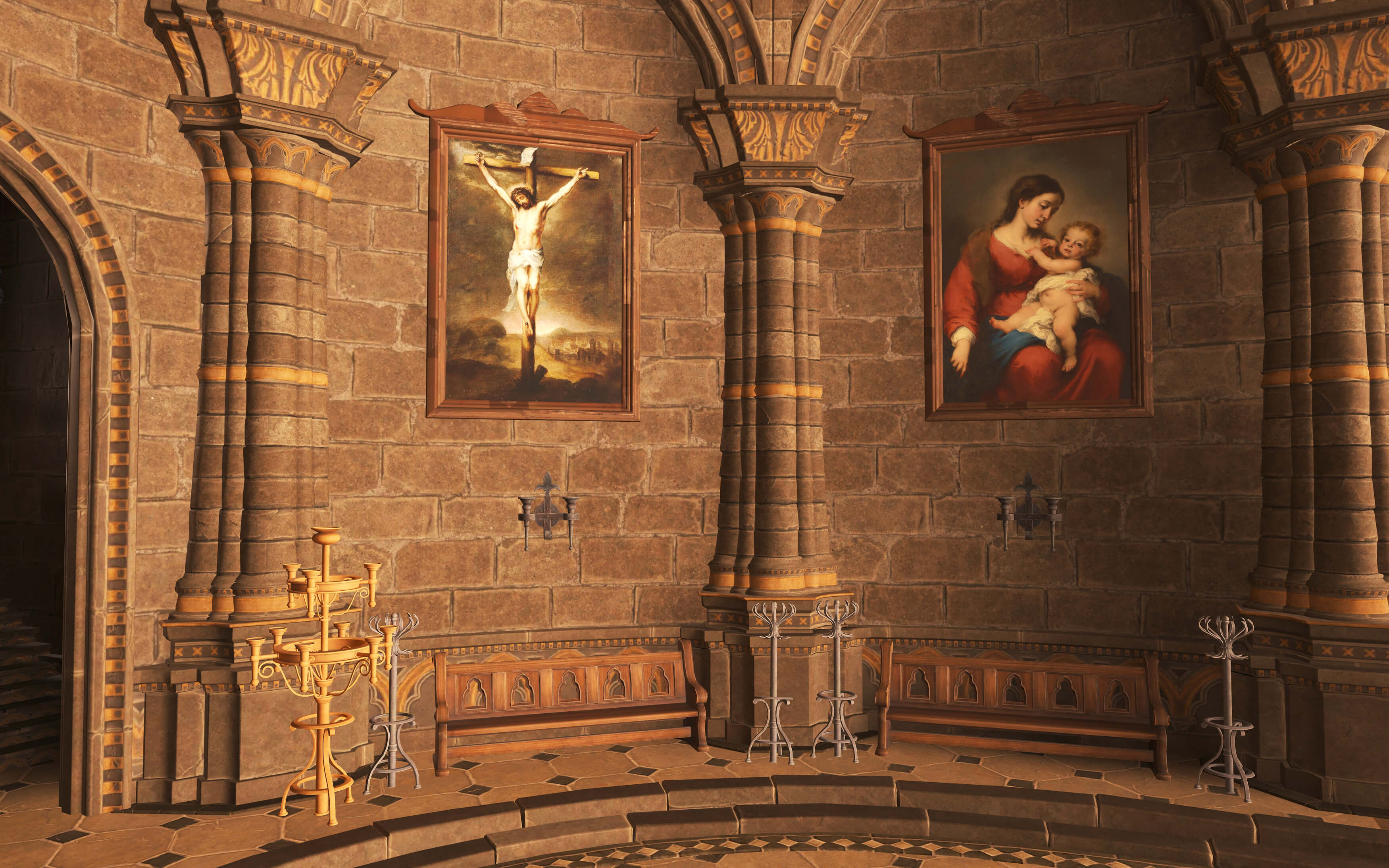 Church Interior 3D Model