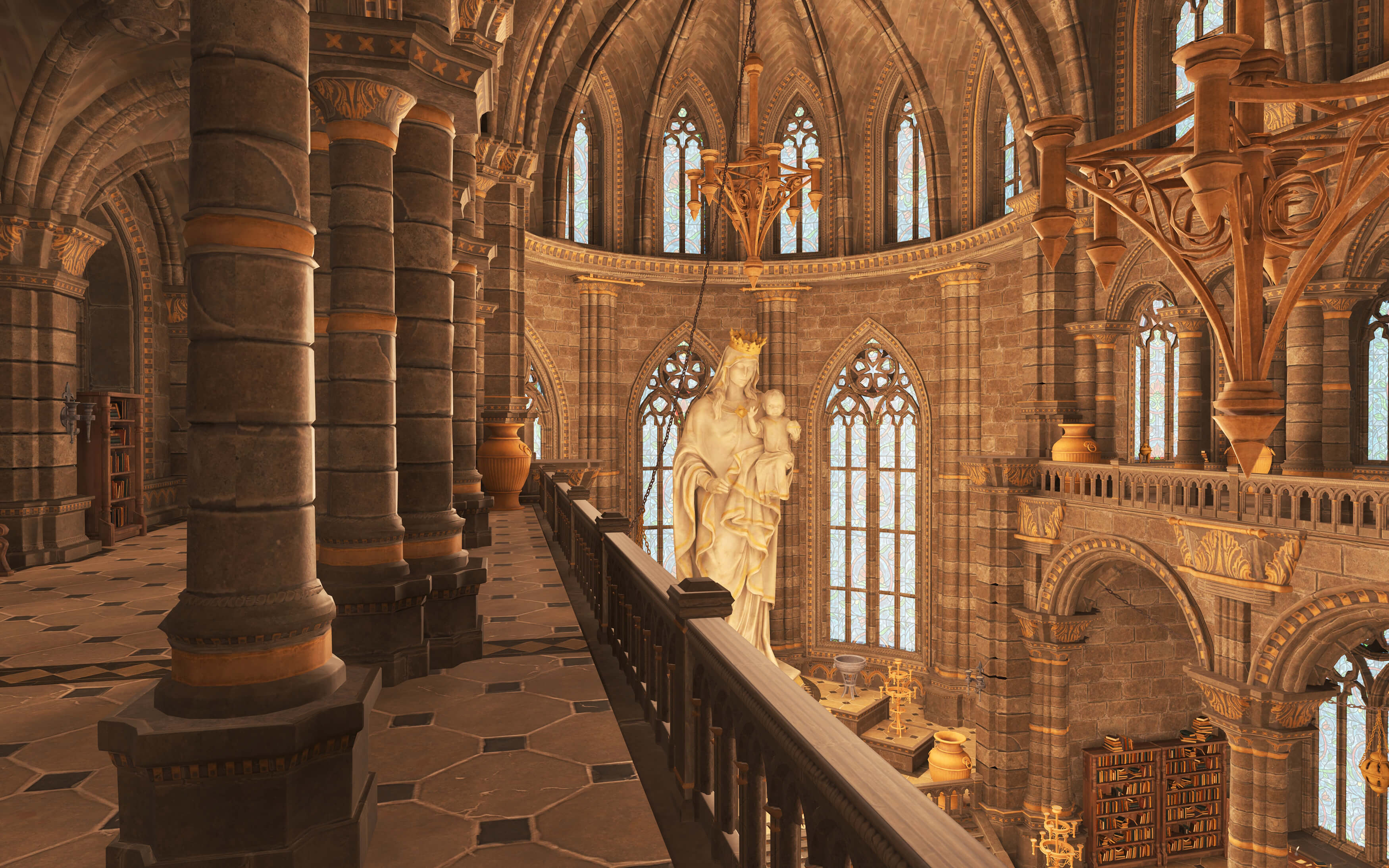 Church Interior 3D Model
