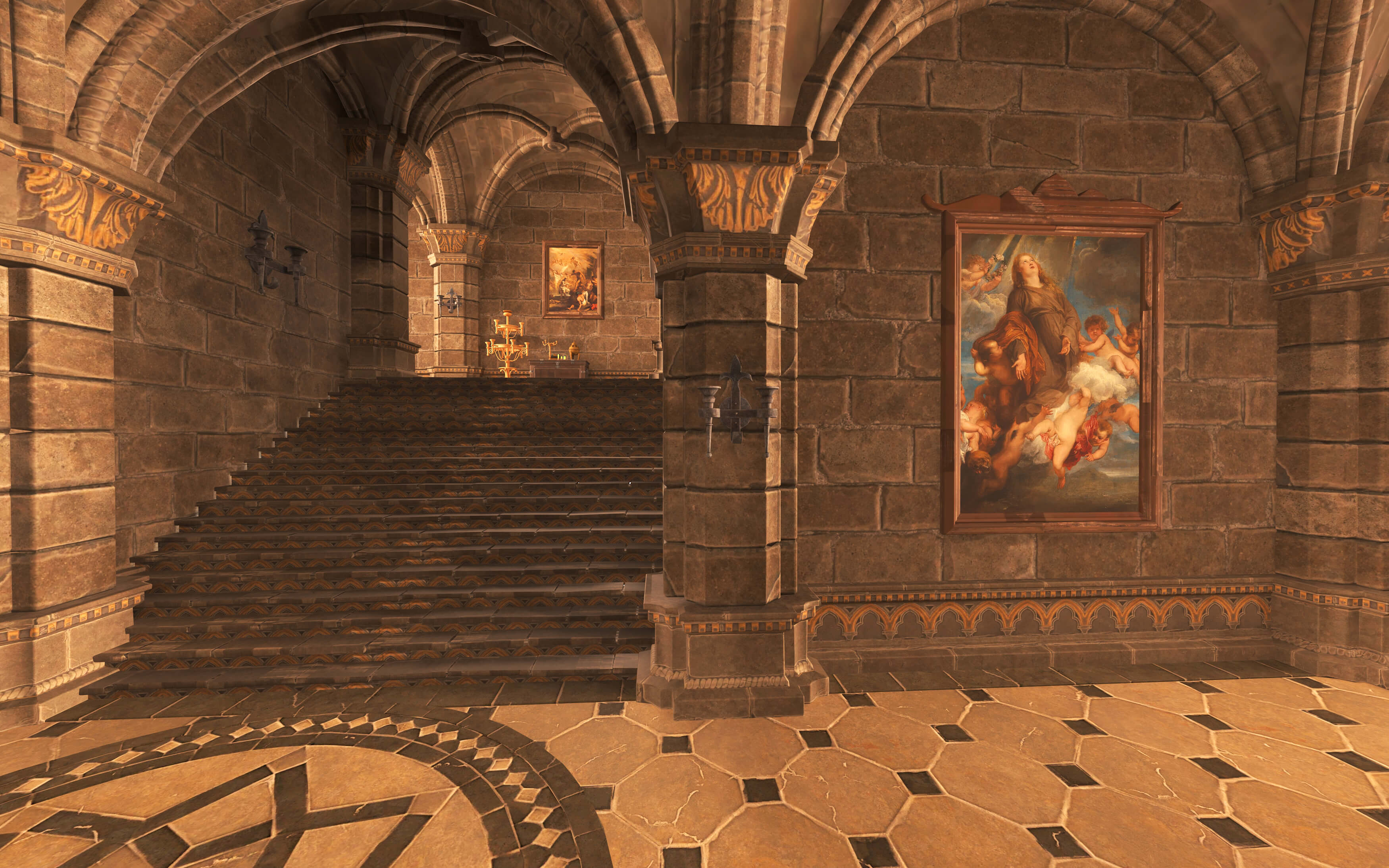 Church Interior 3D Model
