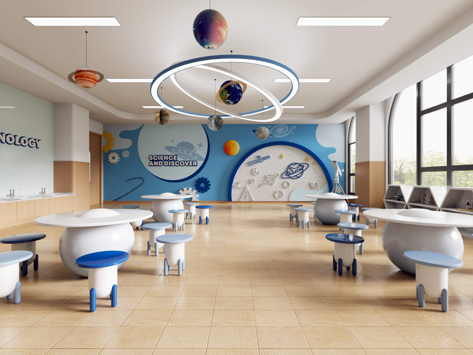 Children&rsquos Science Classroom and Discovery Room Interi 3D Model