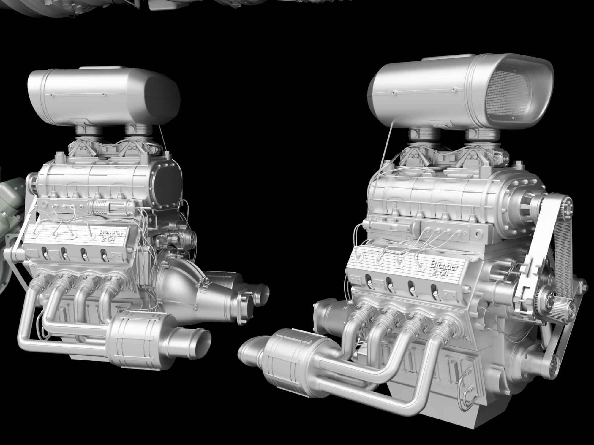 Engines Motors and Pumps Mechanical Collection 3D Model