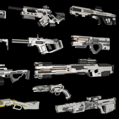 Futuristic Sci-Fi Weapon Collection