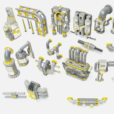 Industrial Pipes and Machinery Equipment Collection