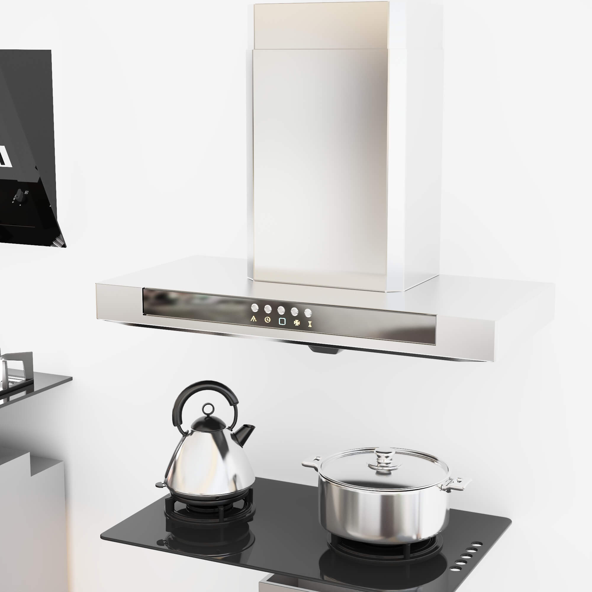 Kitchen Stoves Ovens and Range Hoods Collection 3D Model